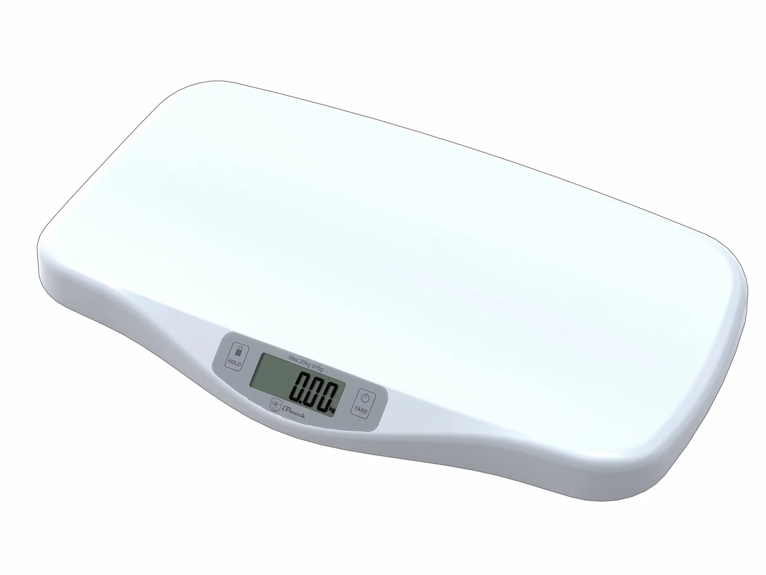 Báscula para Bebés Digital Alta Precisión 5 g 20 kg KG LB OZ Blanco
