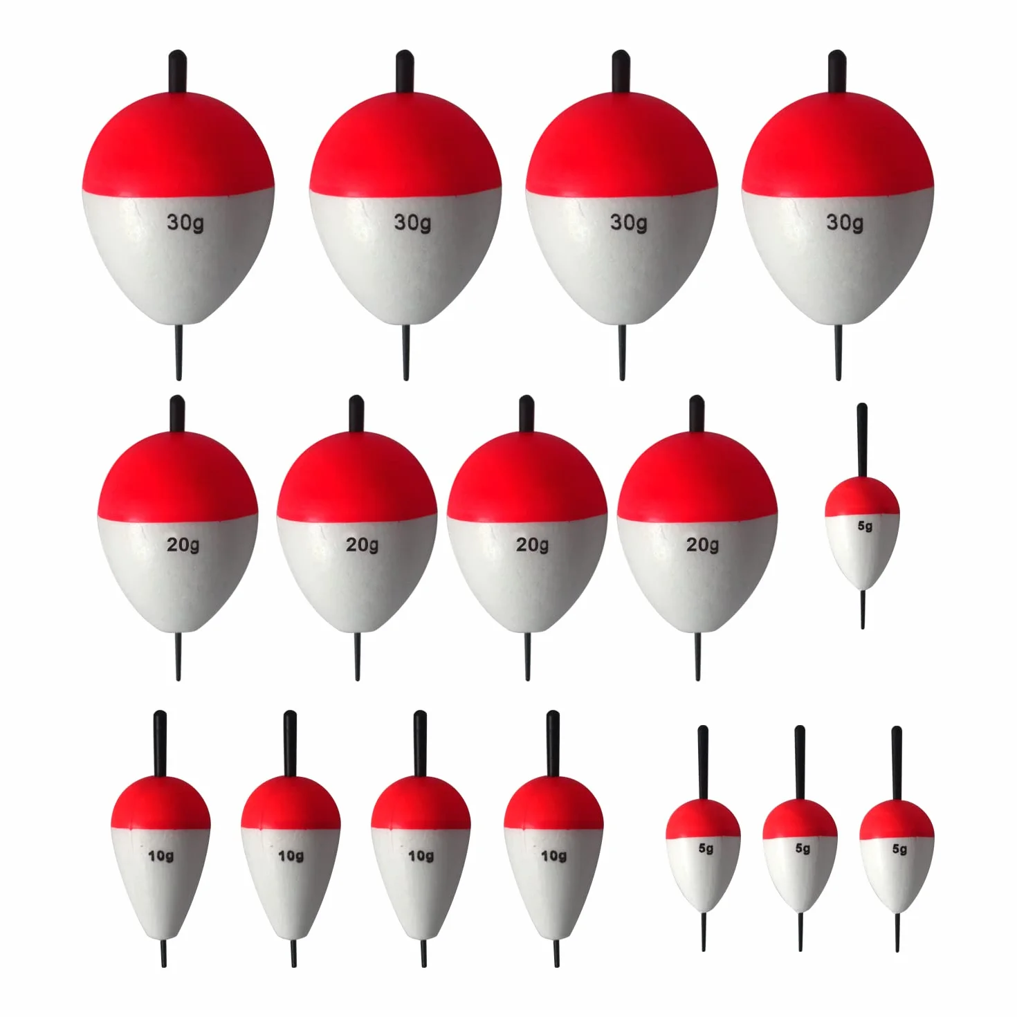 8-16pcs Blanco Negro Rojo Amarillo Flotador De Barriga Flotador De Barriga Multiusos Flotador De Pesca Flotador De Espuma Eva Flotadores De Pesca Flotador De Pescado