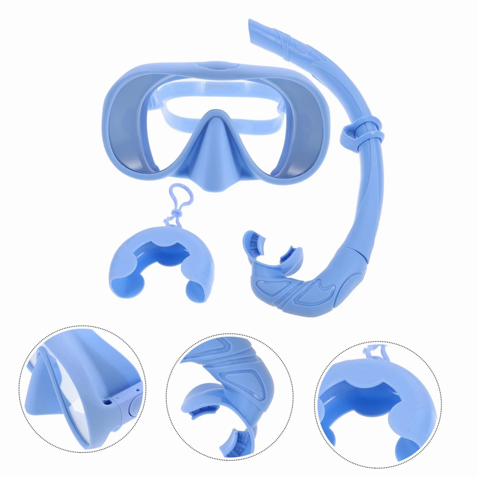 1juego De Buceo Profesional para Adultos Gafas Antivaho De Amplio Ángulo y Tubo De Snorkel con Estuche De Almacenamiento Equipamiento De Esnórquel y Buceo Color Azul