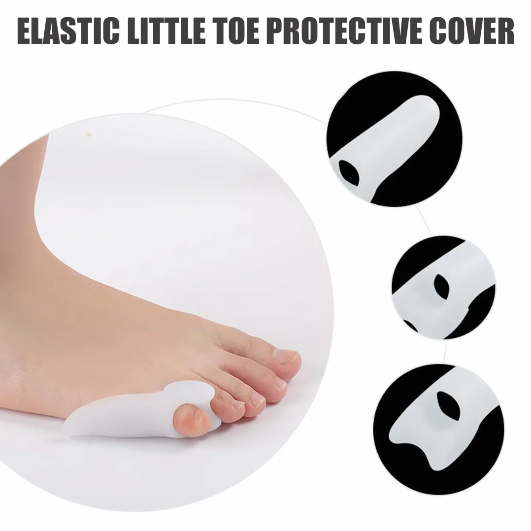Corrector de Dedo pequeño de Silicona y Gel, 6 Unidades, para Hombres y Mujeres