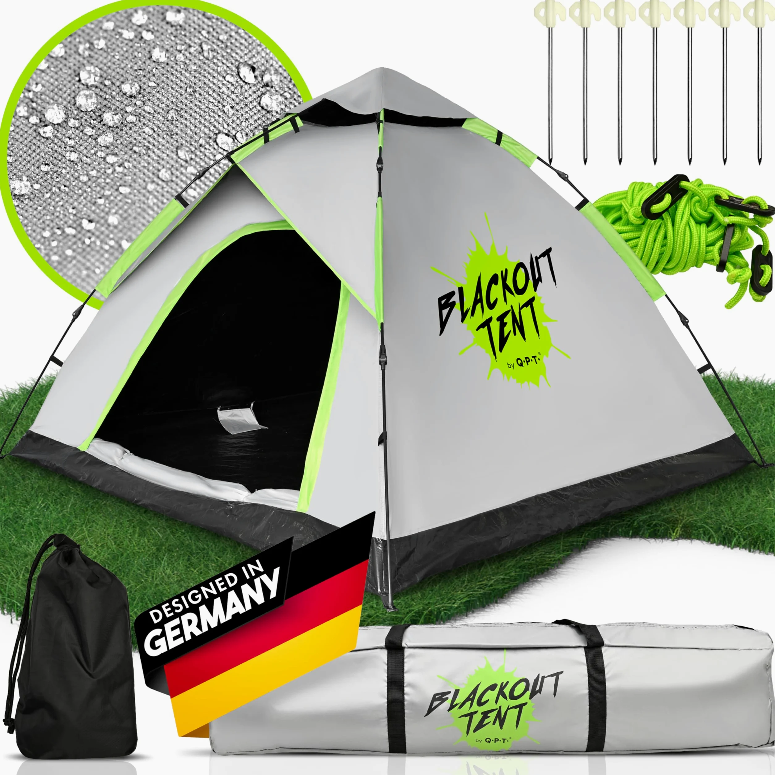 Blackout Tent® Pop Up Tienda de campaña para 1-2 personas, 100% oscuridad, impermeable, para montaje rápido