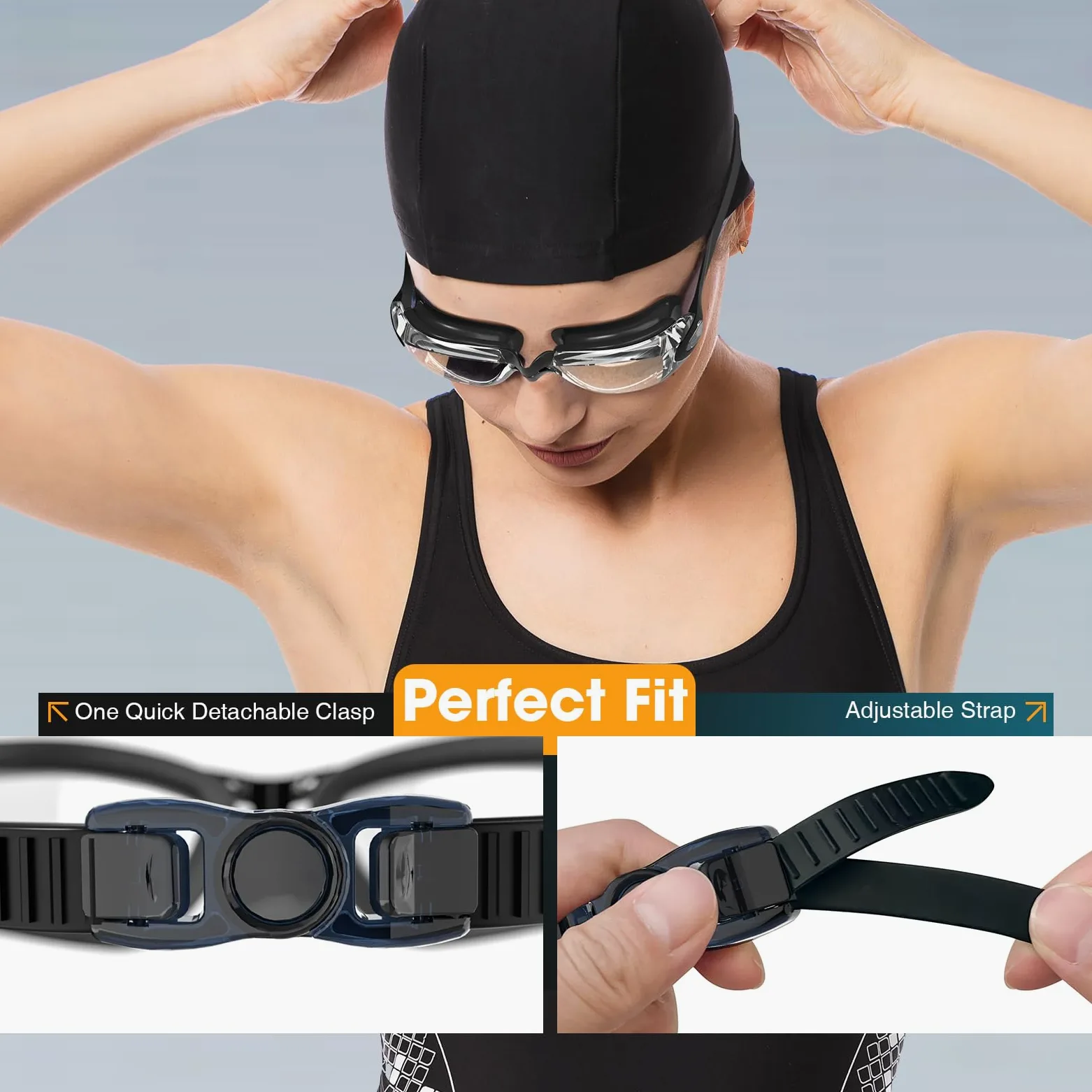 Braylin Gafas de natación, paquete de 2 gafas de natación, antivaho, sin fugas, para adultos, mujeres, hombres y jóvenes