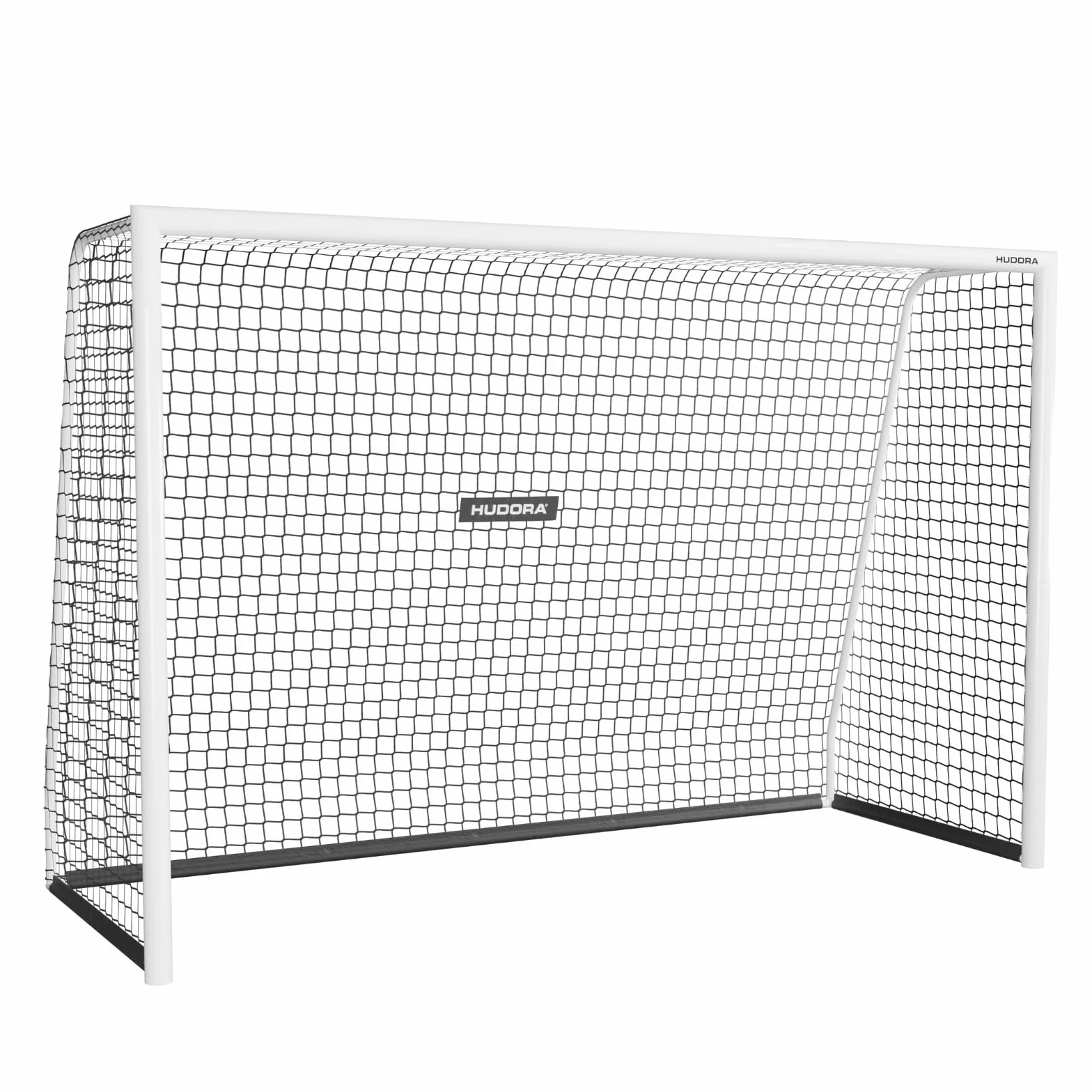 HUDORA Portería de Fútbol Avanzada 300 Blanco I para Niños/Jóvenes & Adultos I Ideal para Jardín I Impermeable & Estable para Entrenamiento de Fútbol con Red de Malla Fina