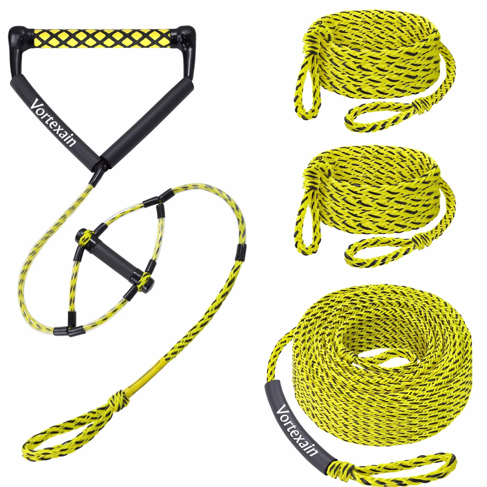 Cuerda de wakeboard de 75 pies con asa para wakeboard, esquí acuático y wakesurf