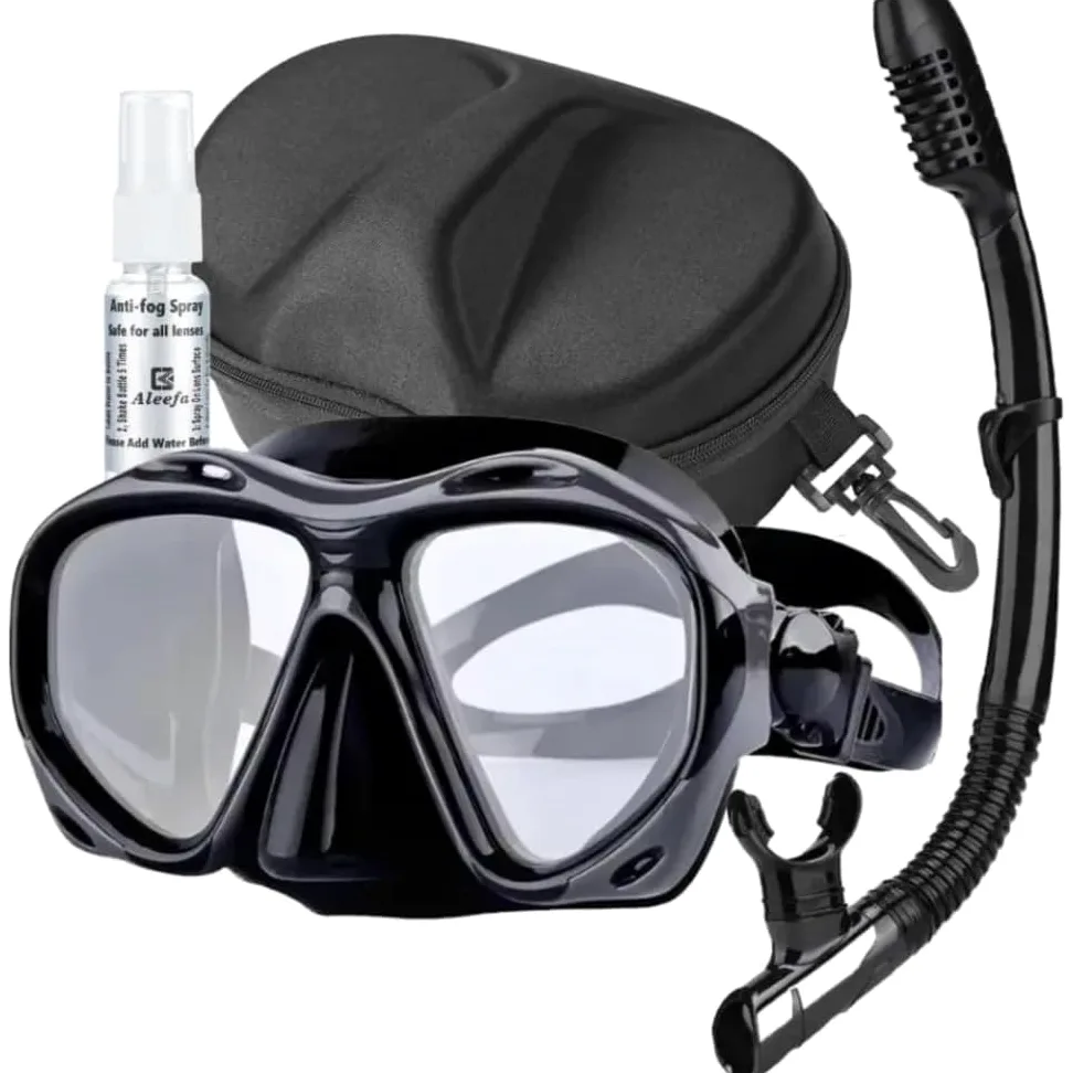 Máscara de buceo de hipermetropía +2.0 a +5.0 con lentes de vidrio templado, equipo para hombres y mujeres