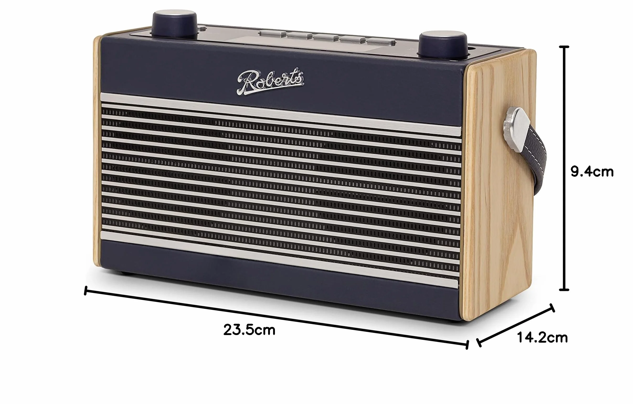 Roberts Radio Rambler BT Stereo Portable Analogique et numérique Marine, Bois
