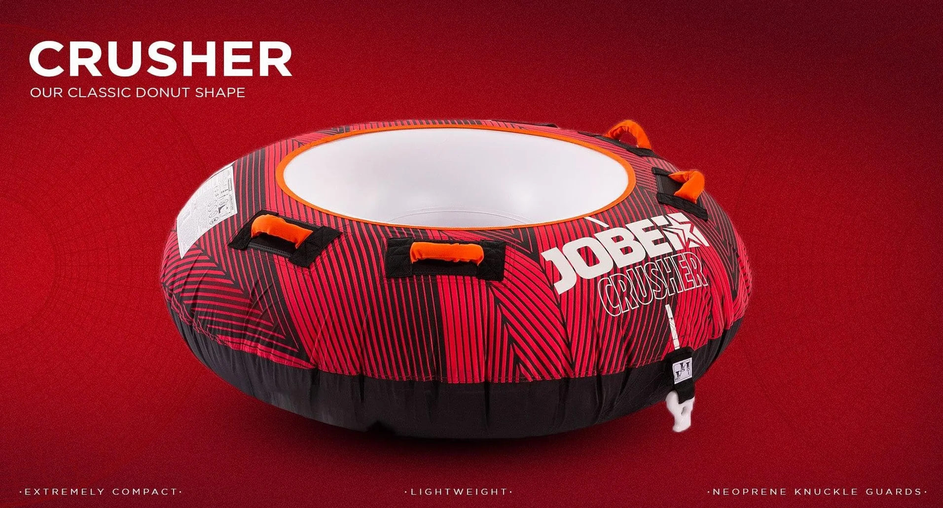 Jobe Donut 1P Crusher-50 boya remolcada 142 cm Rojo