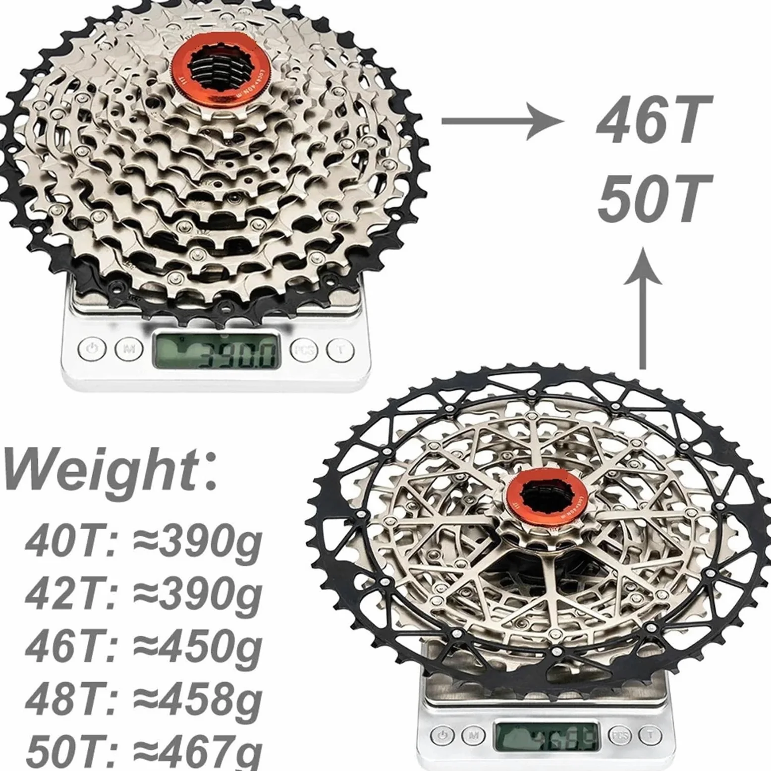 Genérico Compatible con Casete MTB ZTTO De 10 Velocidades 11-50T | Se adapta a cuerpos de rueda libre HG; El amplio rango de 11-50T admite subidas empinadas y terrenos ondulados.