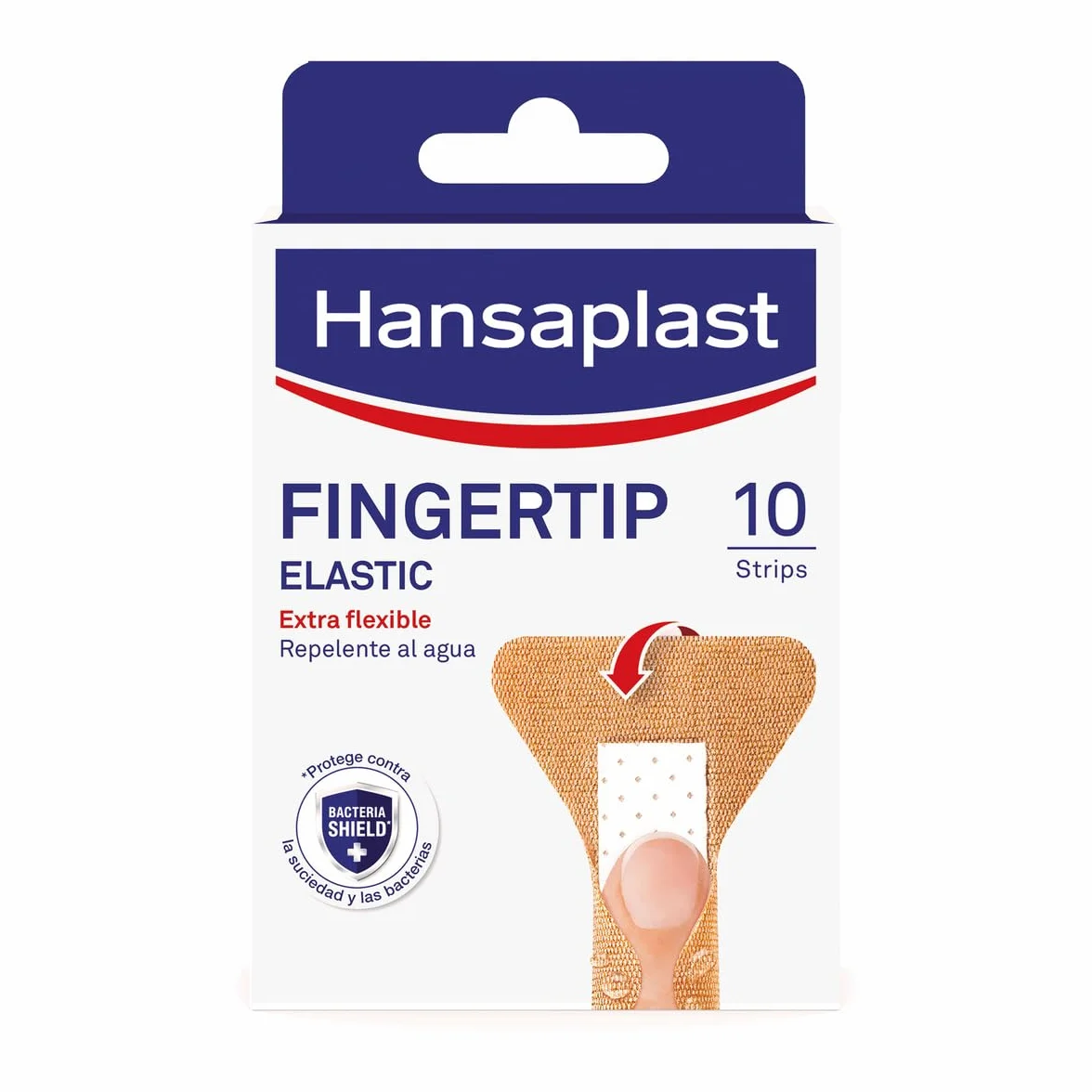 Hansaplast Apósitos adhesivos Fingertip Elastic para dedos, extraflexibles, repelentes al agua, 10 unidades