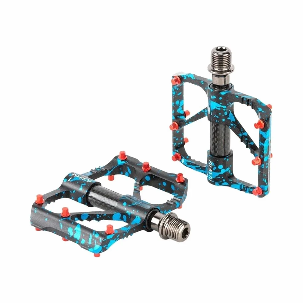 Pedales de bicicleta de aleación de aluminio con rodamientos sellados para ciclismo de carretera MTB, plataforma ancha, diseño plano antideslizante, 9,8 x 9,4 cm