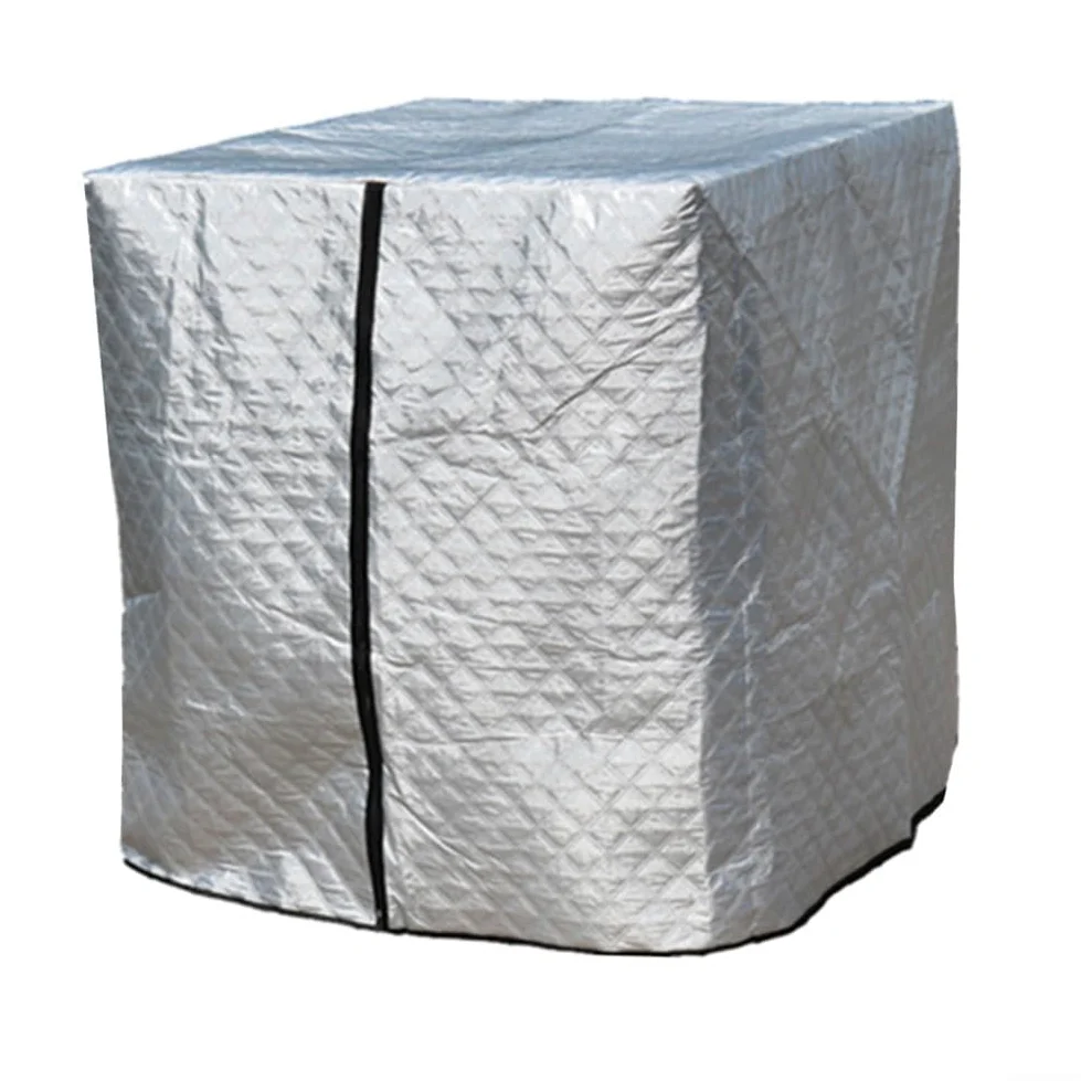IBC Cubierta para tanque de 1000 L, chaqueta de aislamiento térmico a prueba de heladas con protección UV, envoltura de contenedor de agua Oxford 420D para protección contra el clima de invierno