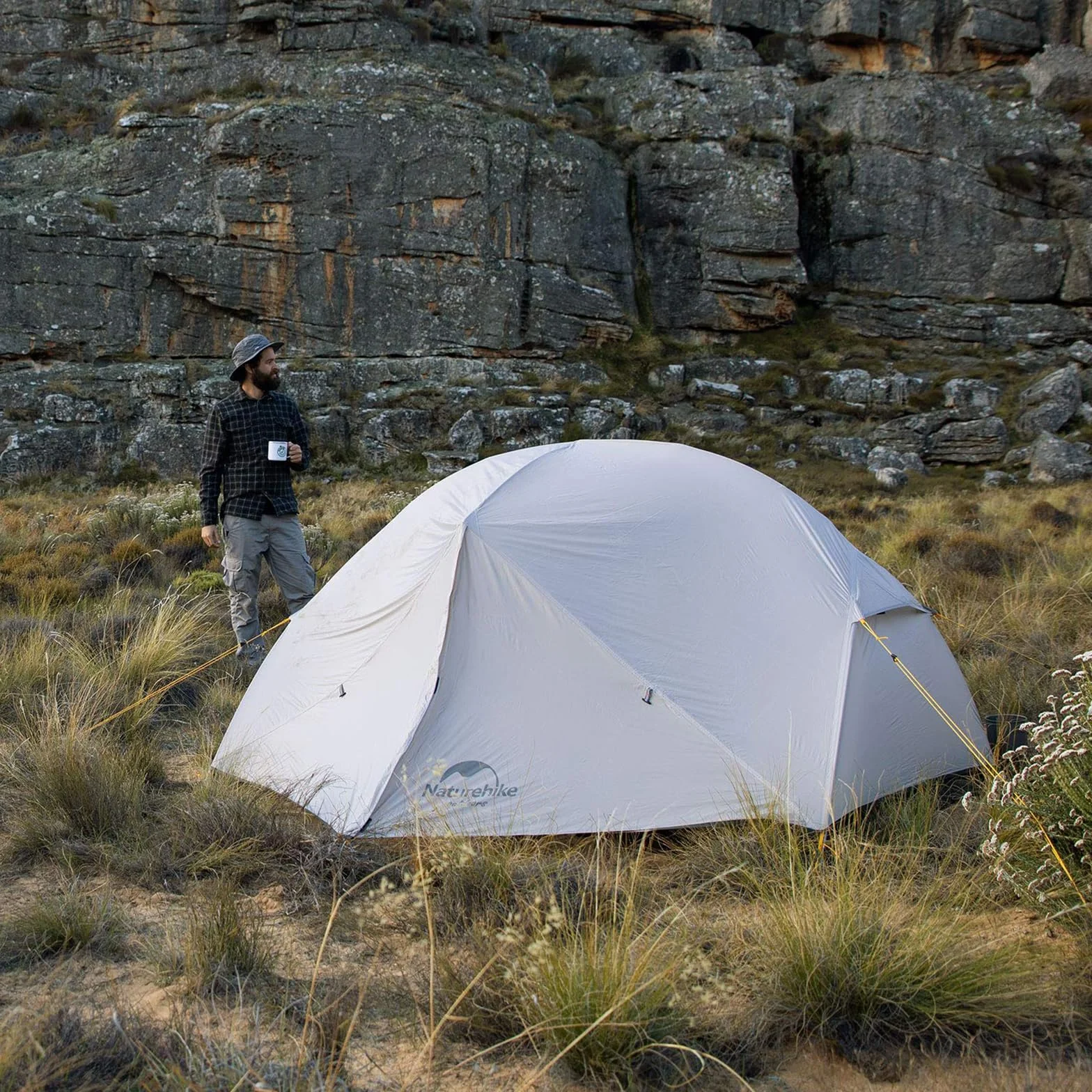 Naturehike Mongar - Tienda de campaña para mochilero, 2 personas, ligera, 3 estaciones, impermeable, para senderismo, doble capa, fácil instalación, doble capa para caza, montañismo, viajes, con
