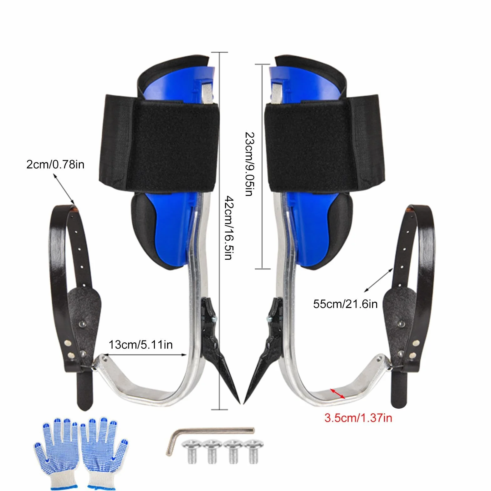 Picos de árboles para Escalar,Picos de Escalada, Garfios de aleación para trepar Postes, Equipo para trepar Palmeras, Equipo para Servicio de árboles, Zapatos para trepar a árboles para