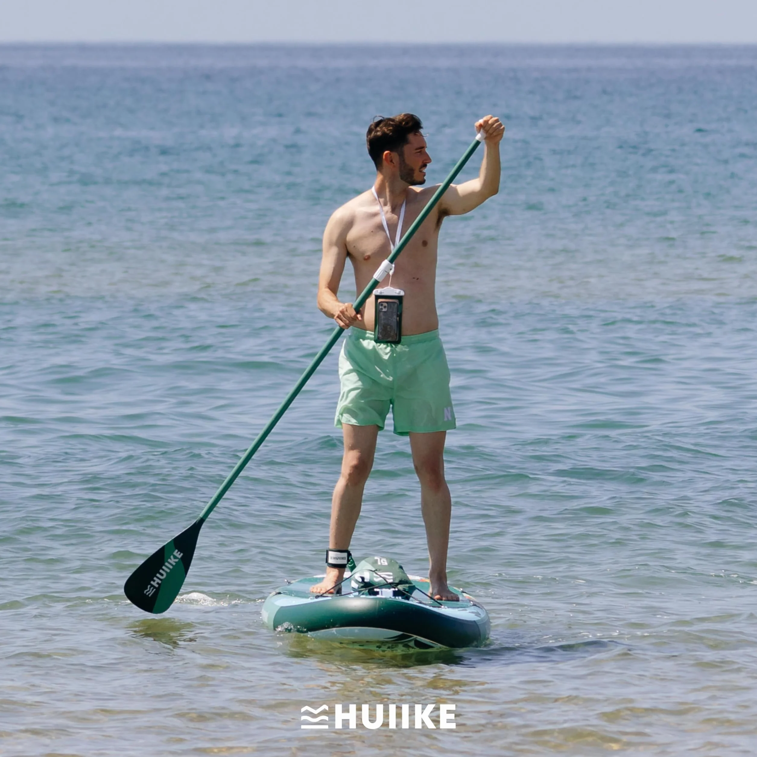 HUIIKE Tabla Paddle Surf Hinchable con Accesorios Incluidos, Remo, Quillas, Inflador. Stand Up Paddle Board Gran Estabilidad y Resistencia. 305 x 84 x 15 cm, Soporta hasta 130 kg