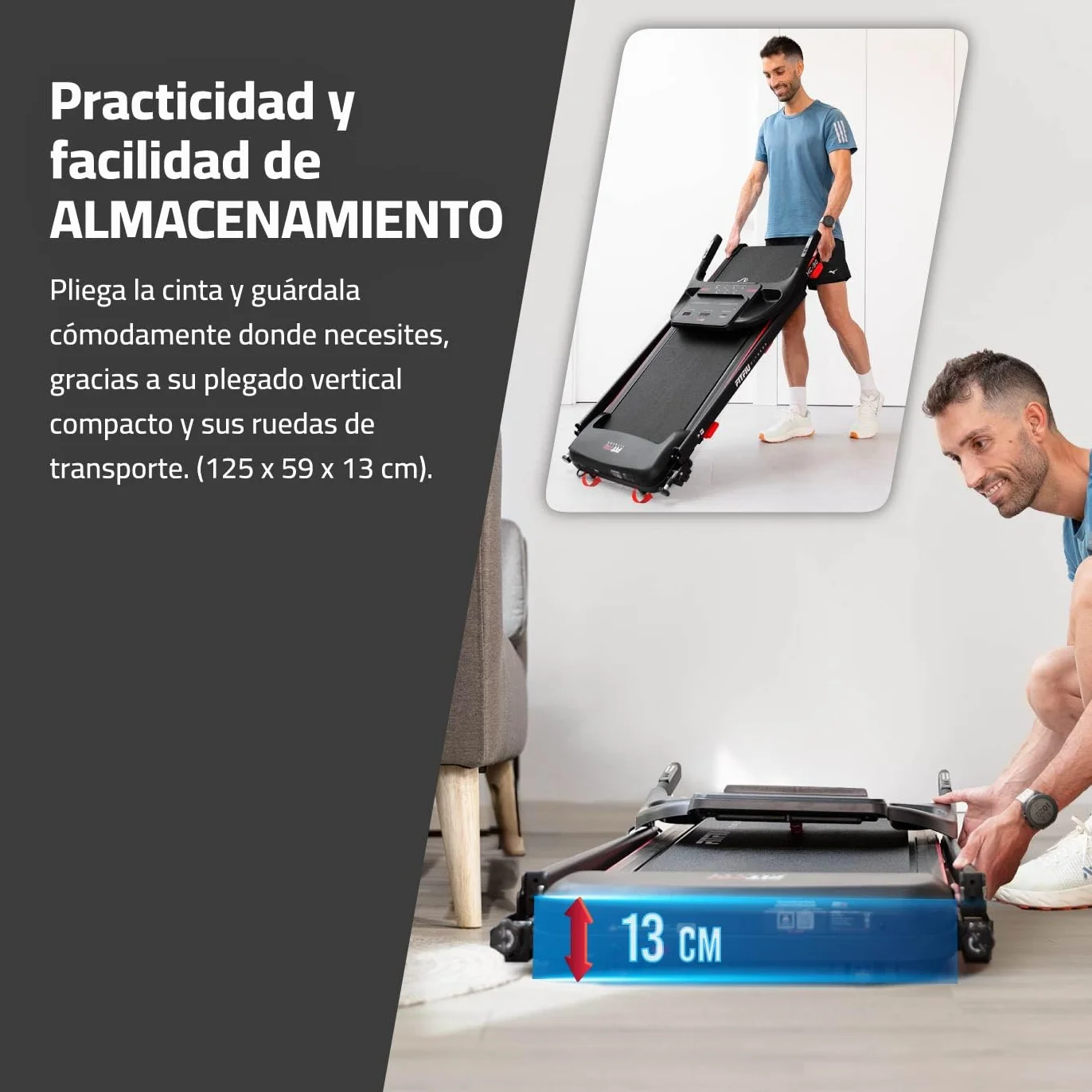 Cinta de Correr Plegable FITFIU Fitness Inclinación 9% y Velocidad Ajustable 14 km/h Conectividad App y Altavoces Integrados 12 Programas y Motor 2.0 HP con Soporte para Tablet MC-90