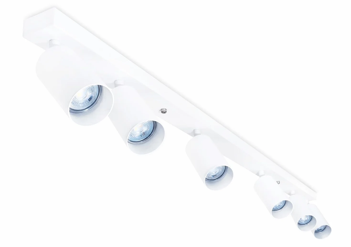 Lámpara de Superficie Viki GU10 5 Focos Blanco 1200x170x40 mm para Pared y Techo