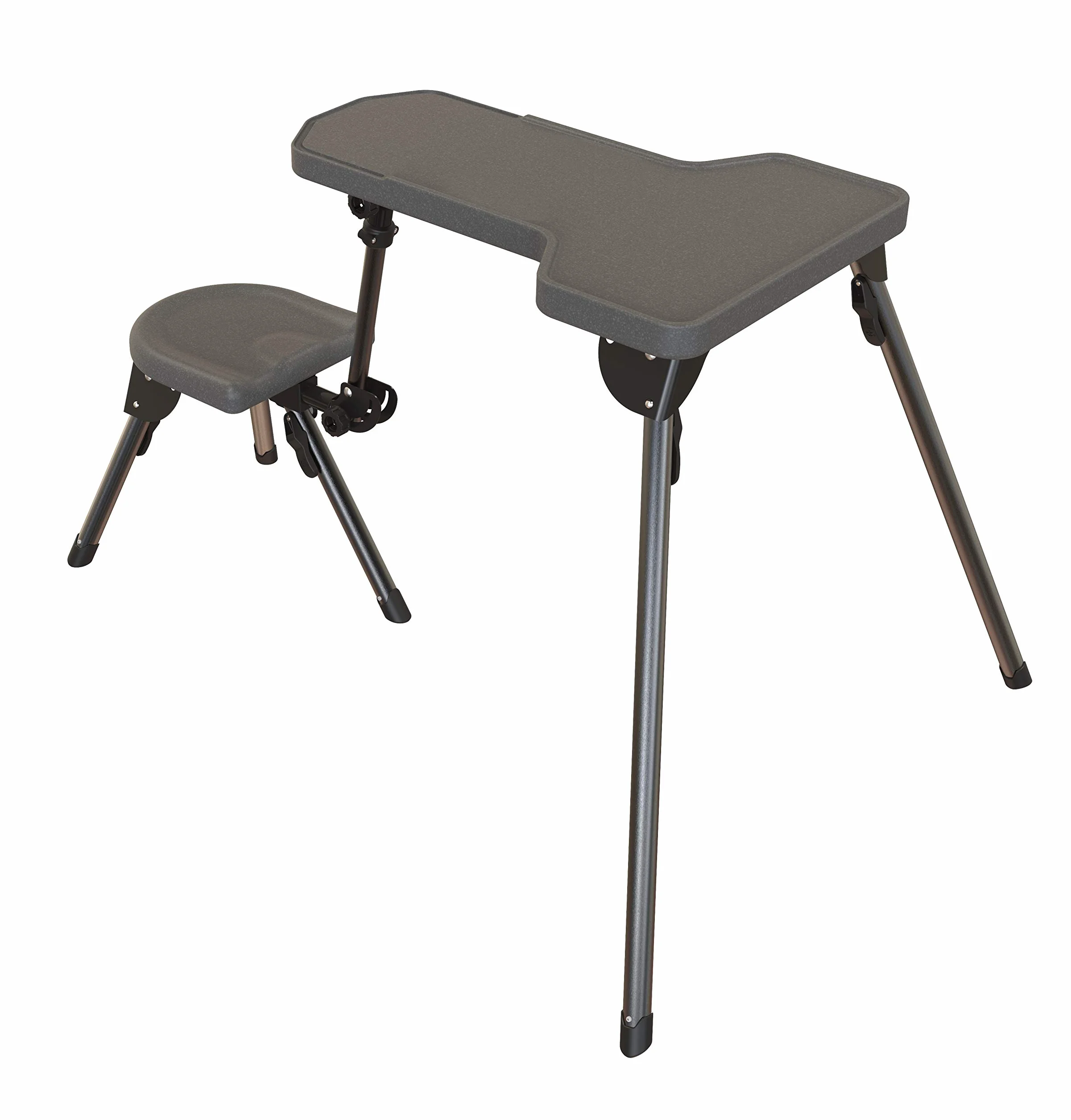 Caldwell Stable Table Lite with Weatherproof Tabletop, Ambidextrous Seat and Fully Collapsible Design for Easy Transport and Outdoor Target Shooting