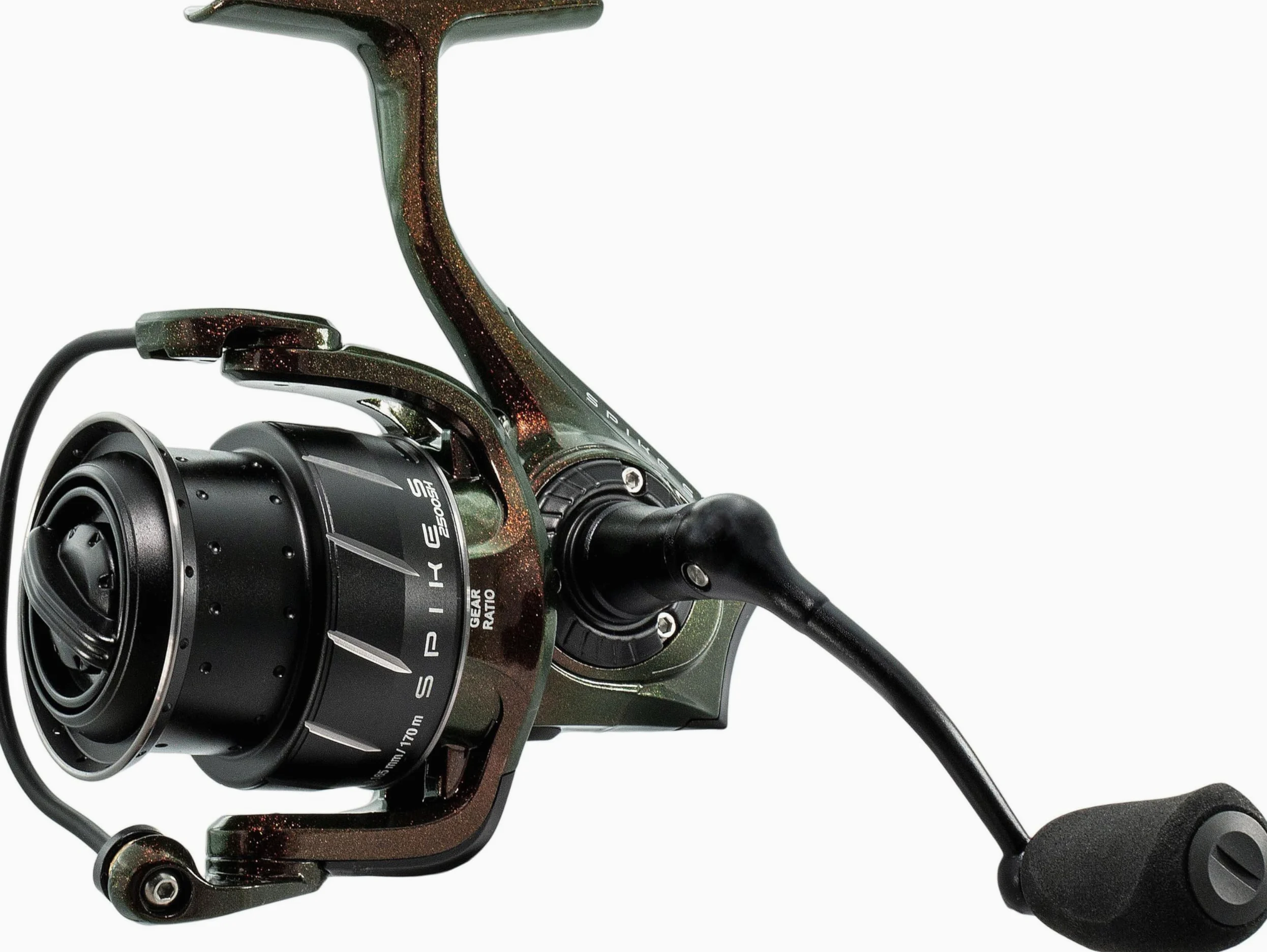 Abu Garcia Carrete Giratorio, carretes giratorios Spike S, Pesca depredador, Pescador de Agua Dulce, Perca, Lucio, lucioperca, Negro, relación de Engranaje 5.2:1, Robusto y Ligero, número de