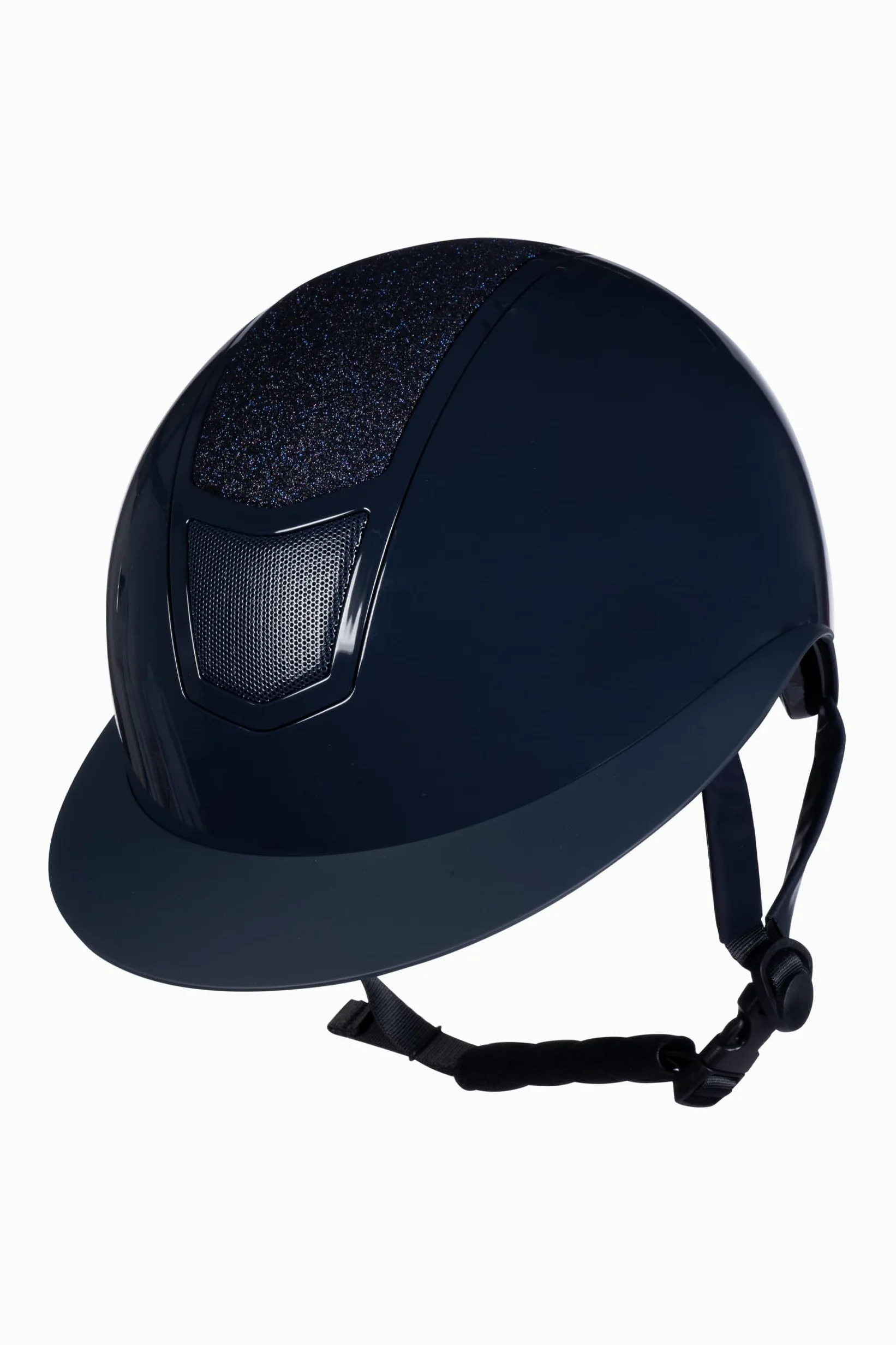 HKM Diamante Brillante Casco de equitación, Unisex, Azul Oscuro, S