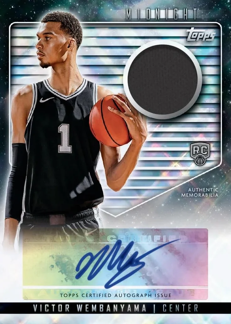 Caja de Tarjetas coleccionables de Baloncesto Midnight 2023/24 (3 autógrafos cromados por Caja de Pasatiempos)