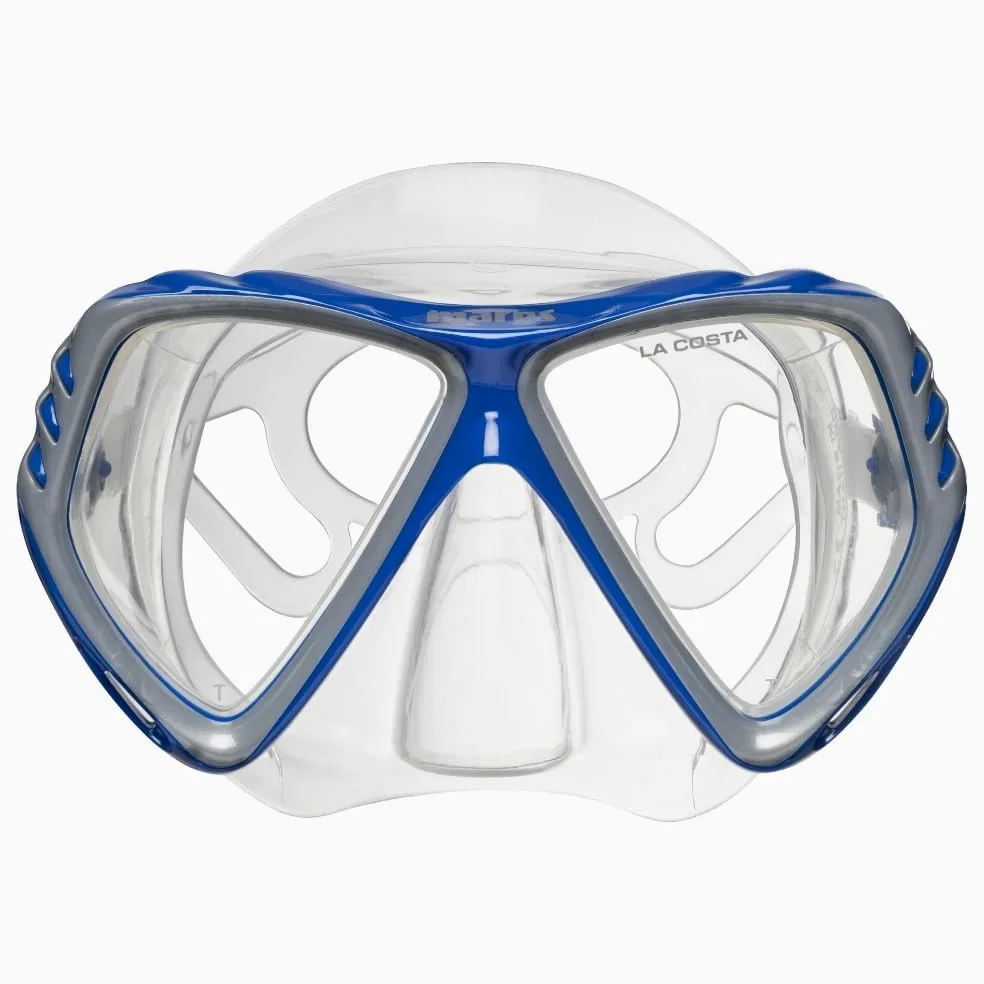 Mares Combo La Costa Dry - Kit de máscara de Tubo para Adultos, Vidrio Templado, Snorkel 100% Dry Top, válvula de Purga