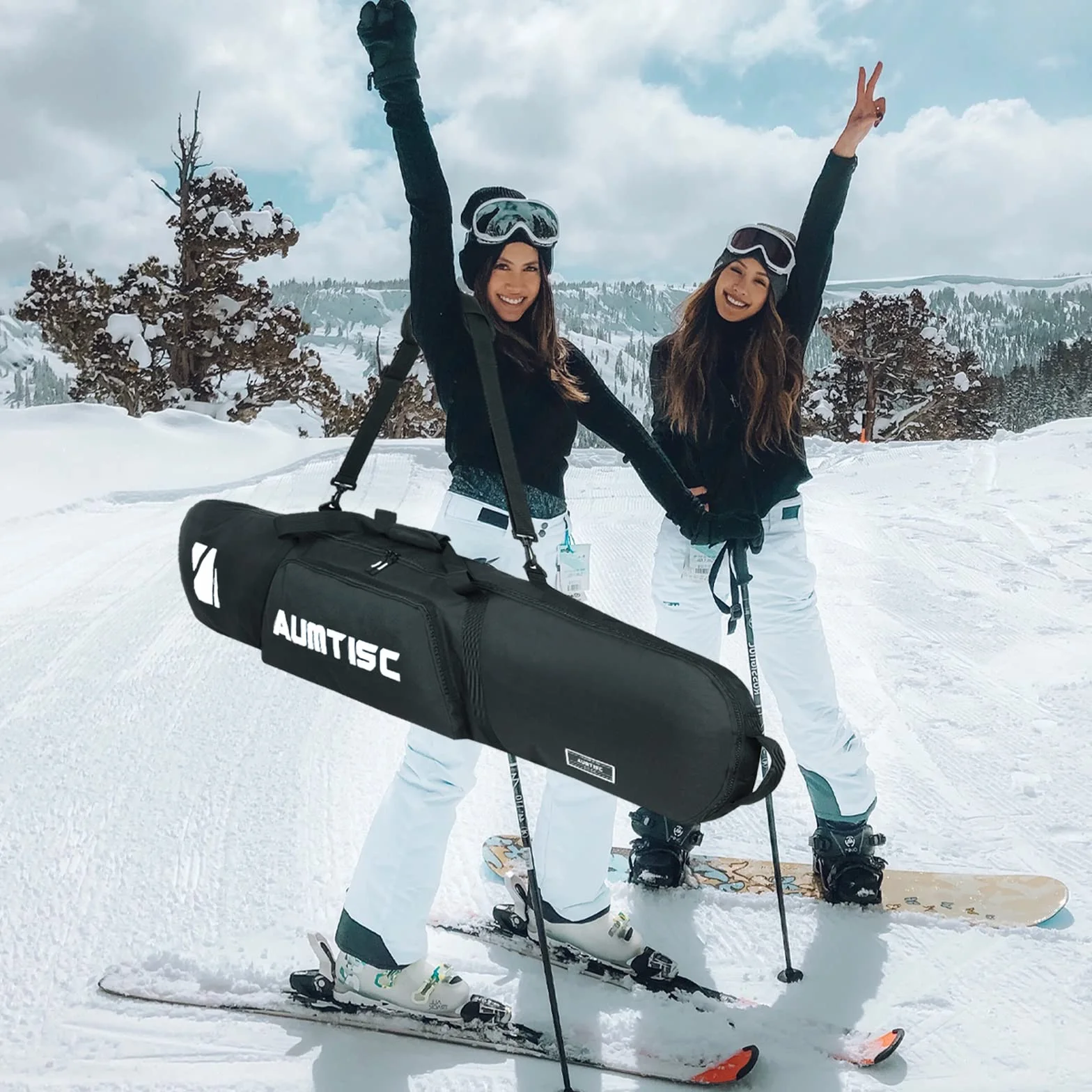 AUMTISC Bolsa de Snowboard Acolchada para Viaje Largo
