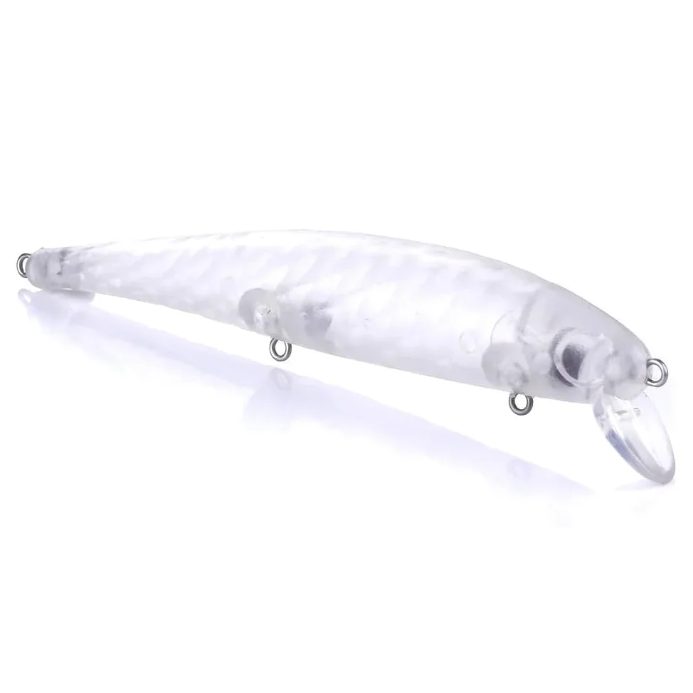 100pcs Minnow 9.8g/15g/27.9g señuelos de Pesca de embrión no Pintado Artificial