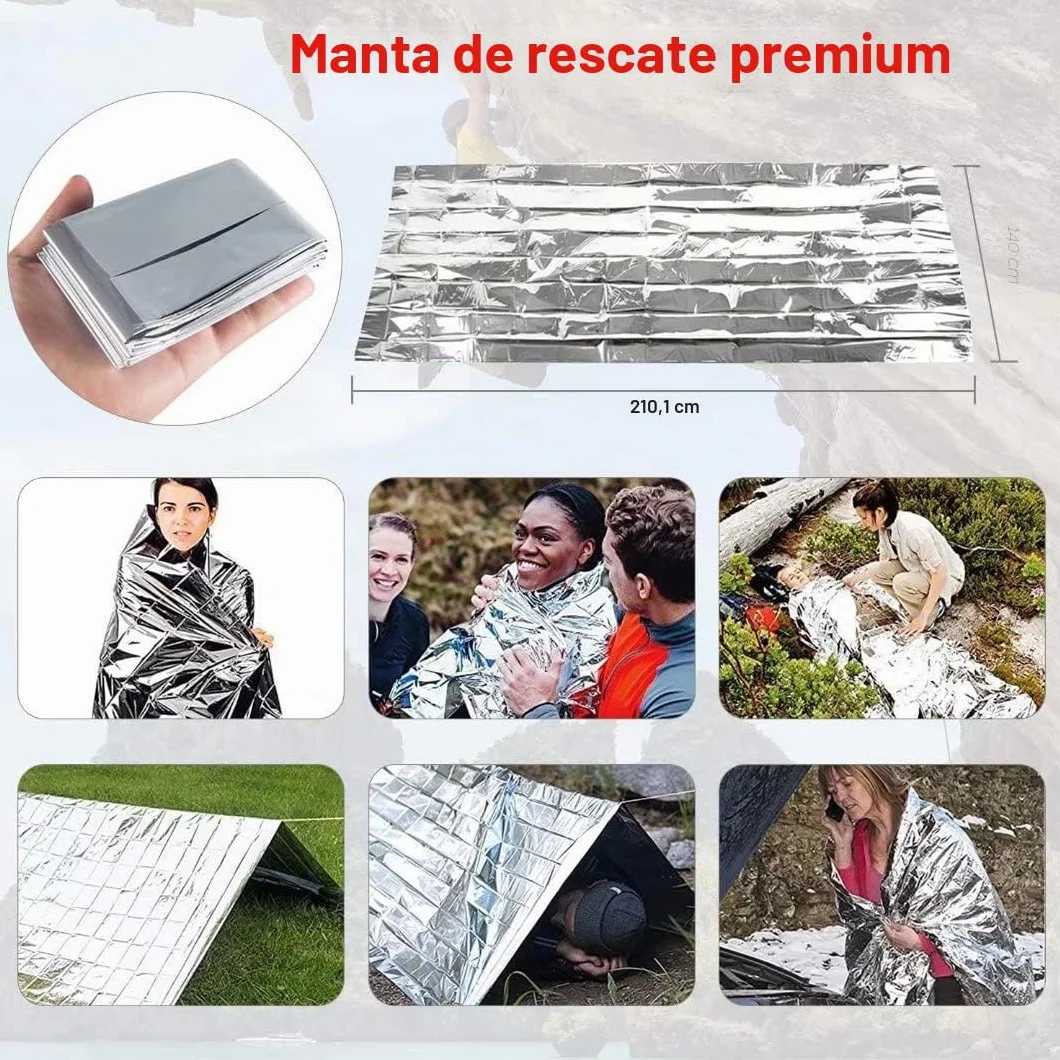 Kit de Supervivencia LC-dolida 15 en 1, Kit de Supervivencia de Emergencia al Aire Libre con Cuchillo/Linterna táctica para Acampar/bushcraft/Senderismo/Caza/Aventuras al Aire Libre