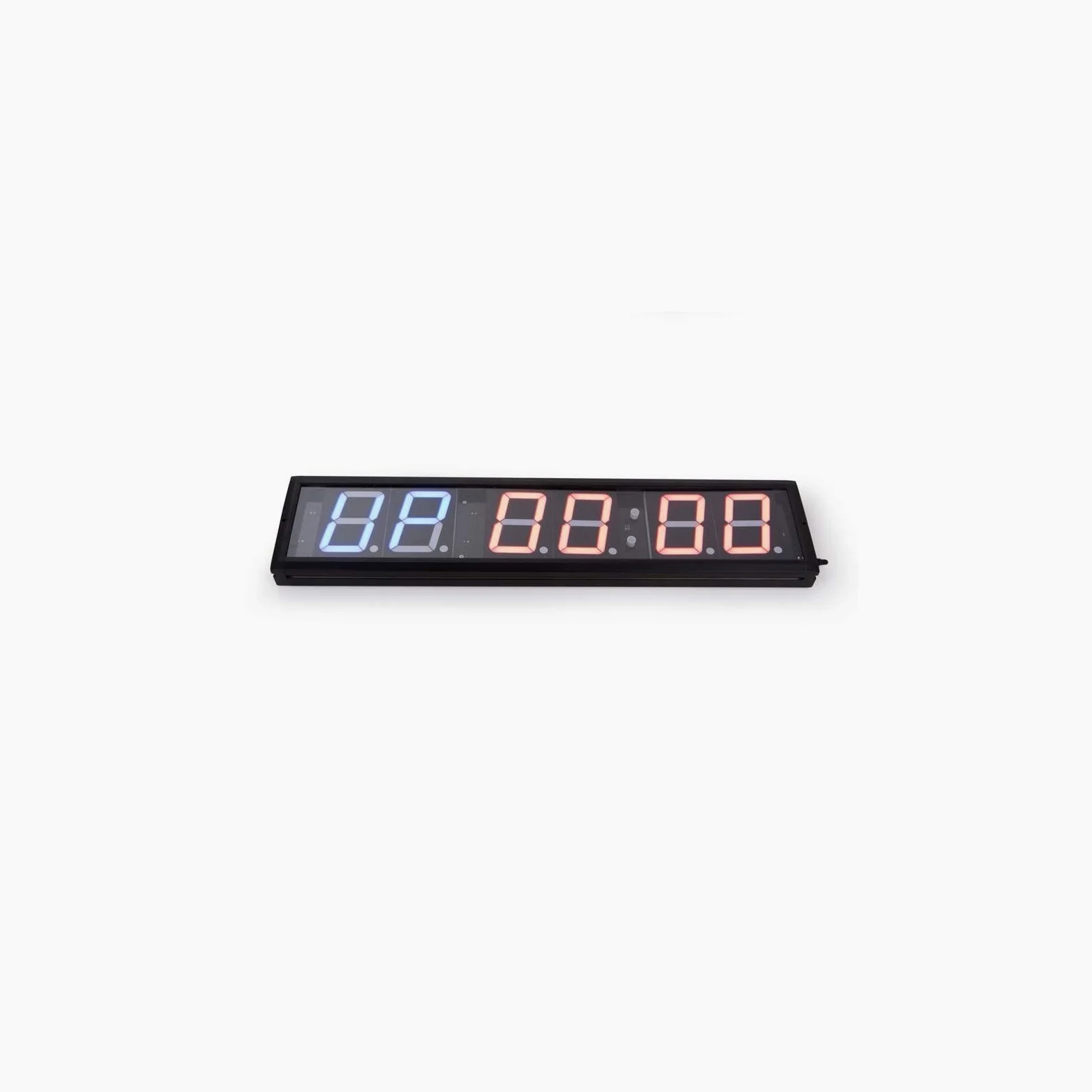 AMAYA SPORT Cronometro Pared, Temporizador LED para Gimnasio y Piscina con Control Remoto, Reloj y Medidor de Temperatura, Programas de Intervalos, Pitido de Inicio y Final