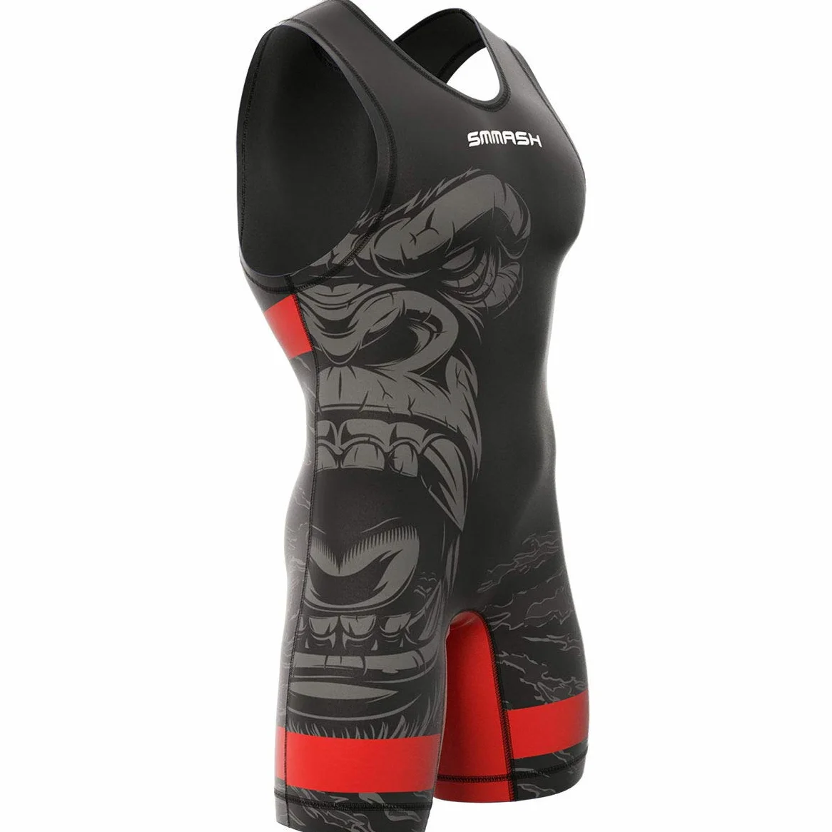 SMMASH Singlet De Lucha Libre Camiseta Deportiva Corto Hombre Wrestling Traje Atlético Transpirable