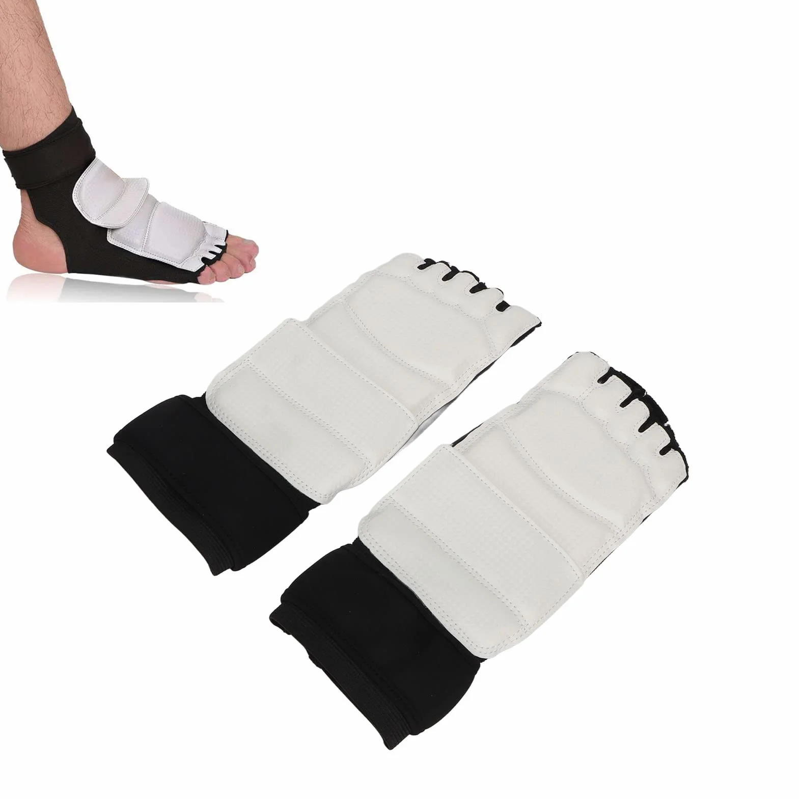 Fabater Protector de Pie de Taekwondo, Entrenamiento Boxeo Artes Marciales Boxeo Saco de Boxeo Sparring Muay Thai Kung Fu Protector de Pies, Foot Gear Support para Hombres, Mujeres y Niños