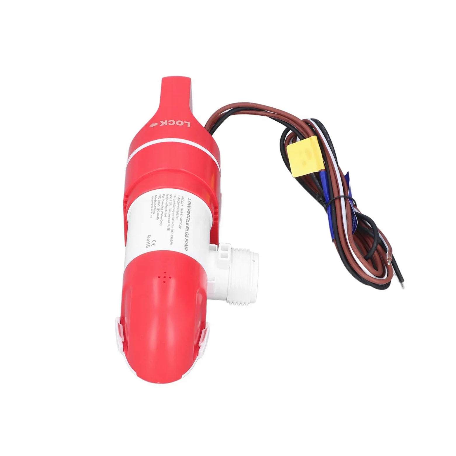 Bomba de Sentina Automática para Barcos 12V 1100 GPH, 360 Grados, Bomba de Agua Baja