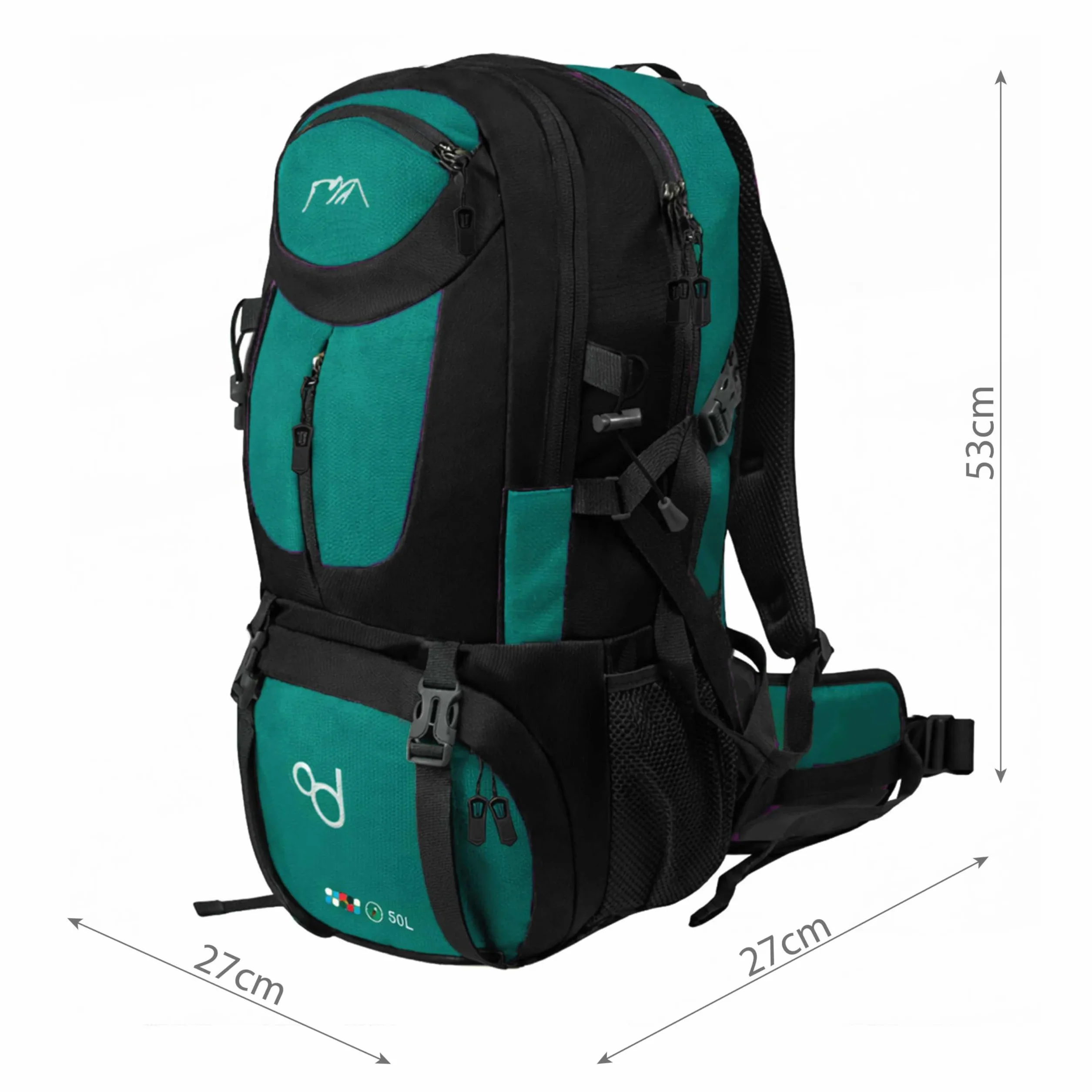 Mochila Senderismo 50L Impermeable Plegable Ligera para Camping Escalada