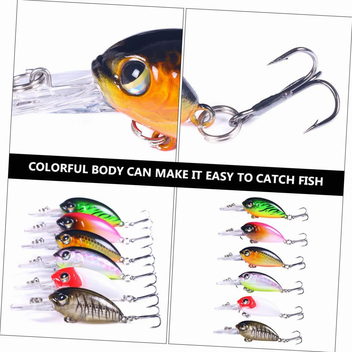 Toyvian Señuelo Cebo Artificial Abordar Kit De Señuelos De Pesca Señuelos Cebos Sonajas Azul Equipo Pececillo Desechos Cebos Coloridos Cebo De Pesca Vistoso Abs