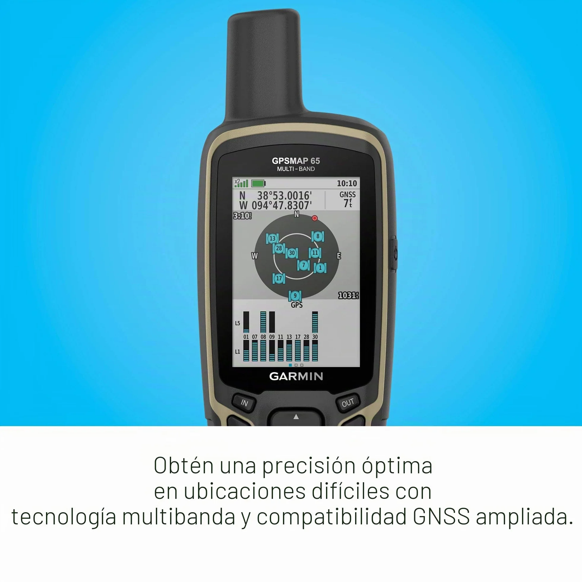 Garmin GPSMAP 65s - Dispositivo de navegación portátil para Exteriores GPS - con maletín de Transporte