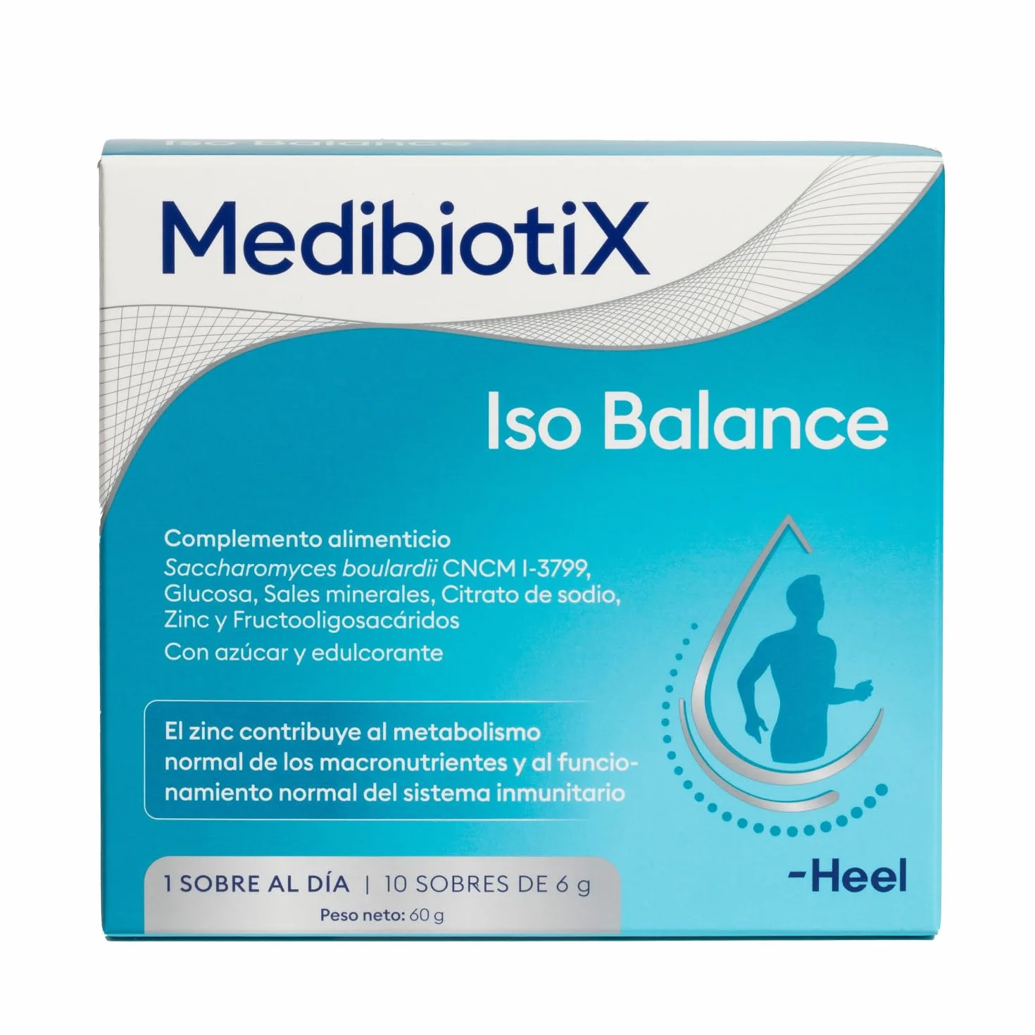 MedibiotiX Iso Balance Complemento Alimenticio con Prebióticos, Probióticos y Sales Minerales, 10 Sticks