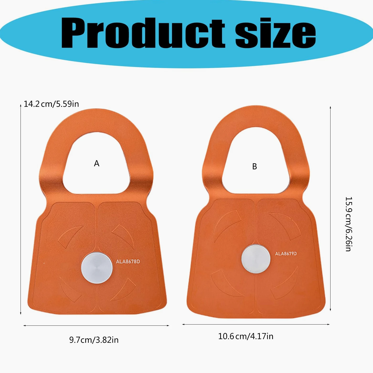 Pulleys Heavy Type Aluminum Alloys with Side Plate 360 Degree Swivels Pulleys for Mountaineering Construction Load Movemen Rusts Resistant Climbing Equipment