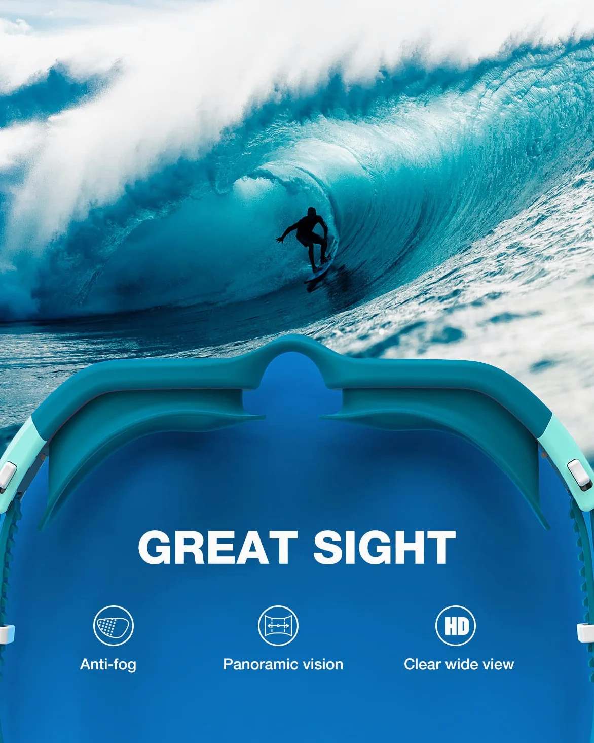ZIONOR Gafas de natación G1 SE antivaho para adultos, hombres y mujeres