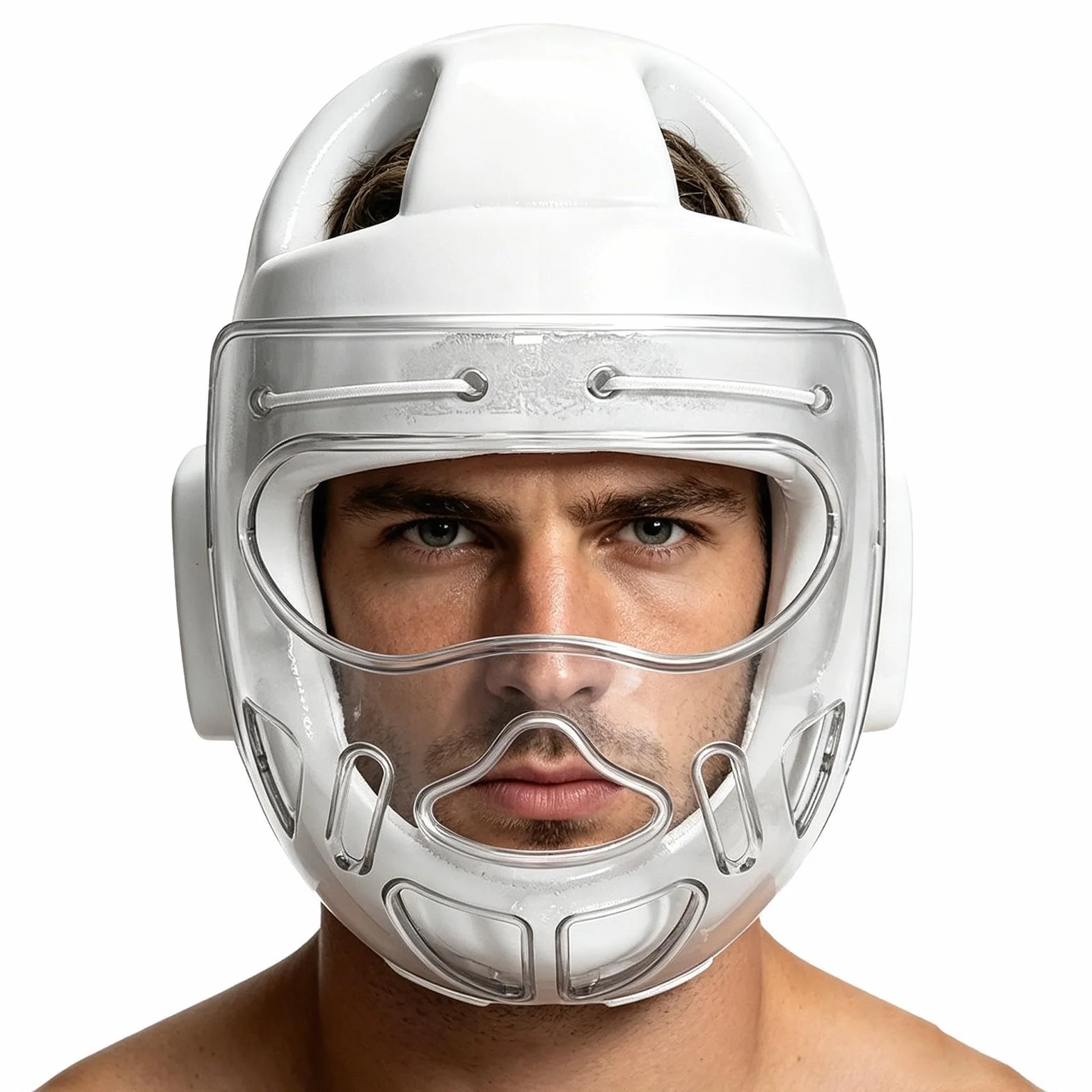 Casco de boxeo protector de cara completa para sparring entrenamiento niños adultos