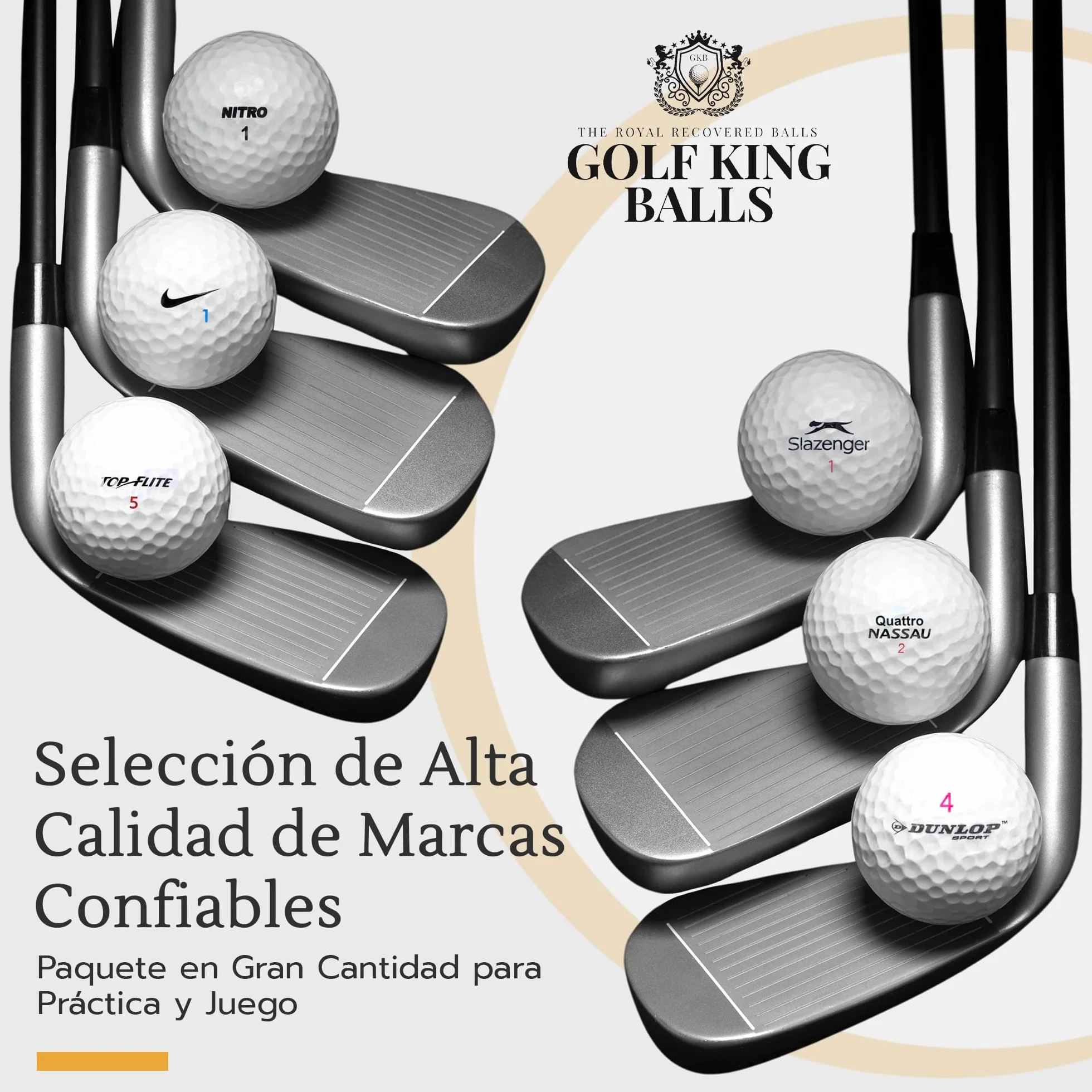 Pelotas de Golf Recuperadas 50 Unidades Mezcla de Marcas Económicas