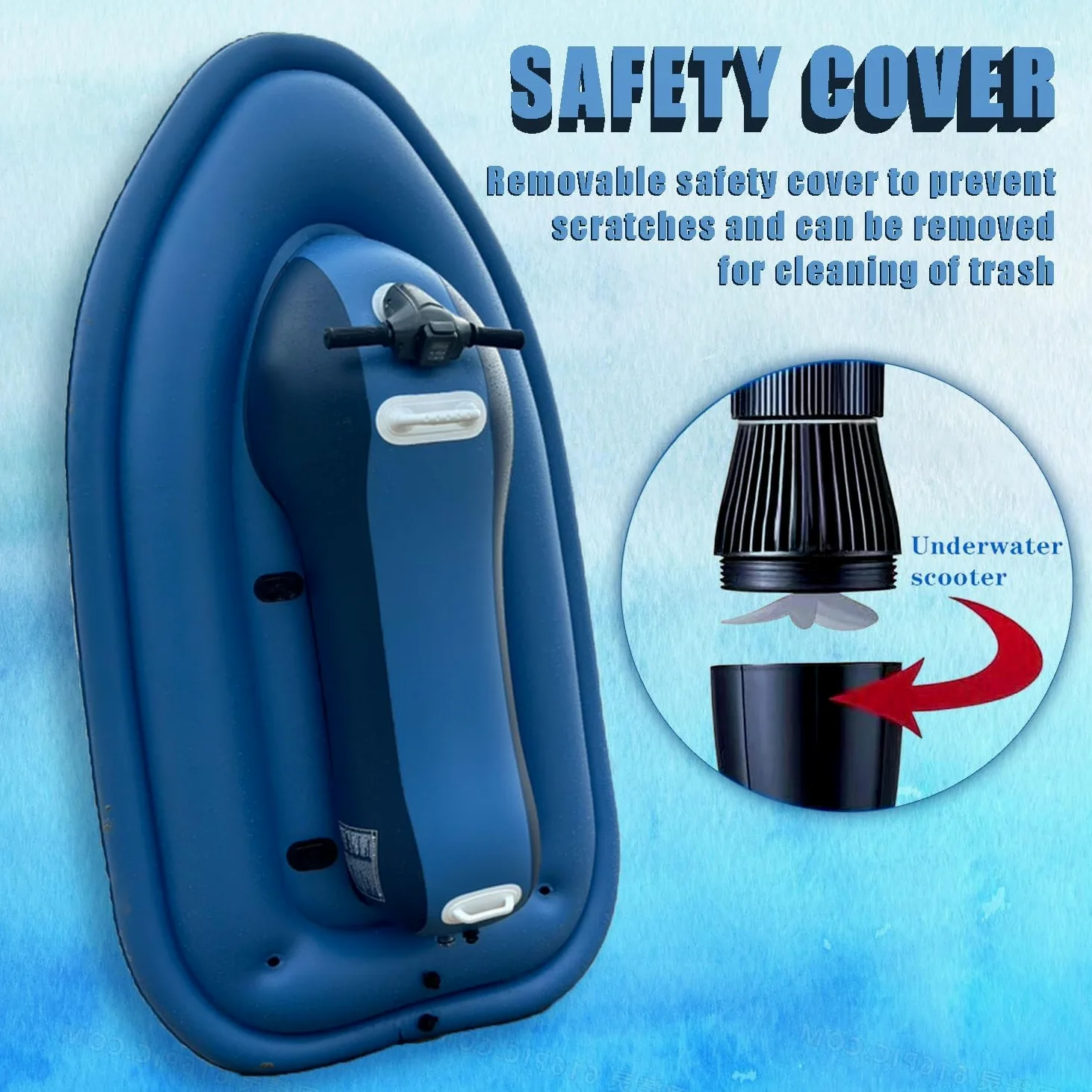 Moto Acuática Inflable Eléctrica Y Scooter Subacuático, Plegable, Velocidad De 3 A 7 Km/h, Autonomía De 40 A 130 Minutos, Ideal para Adultos, Blue Nothrusters