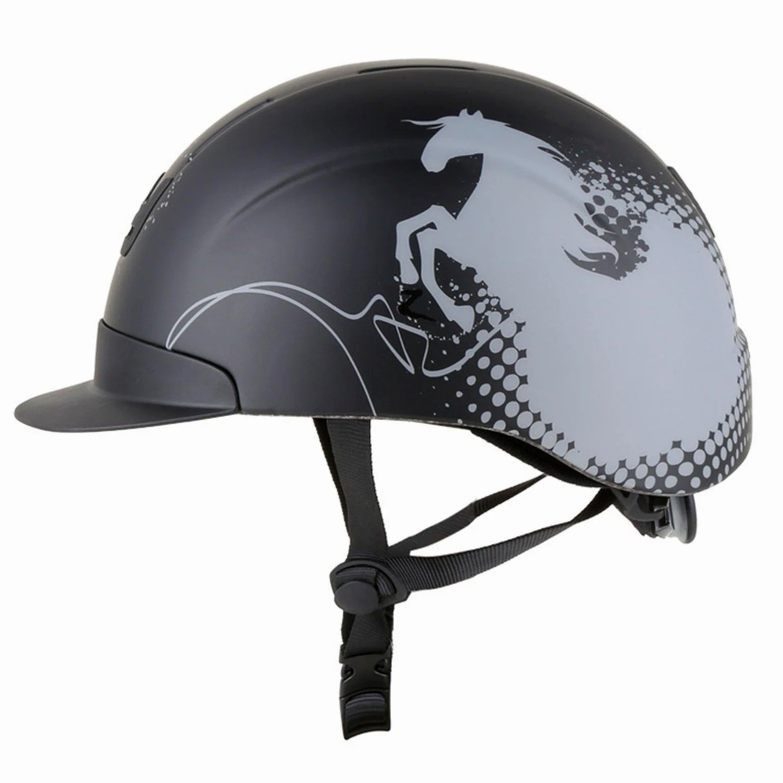 Casco de Equitación Ajustable Y Ligero con Revestimiento de PVC Y Absorción de Impactos para Entrenamientos Diarios, Clases Y Competiciones.