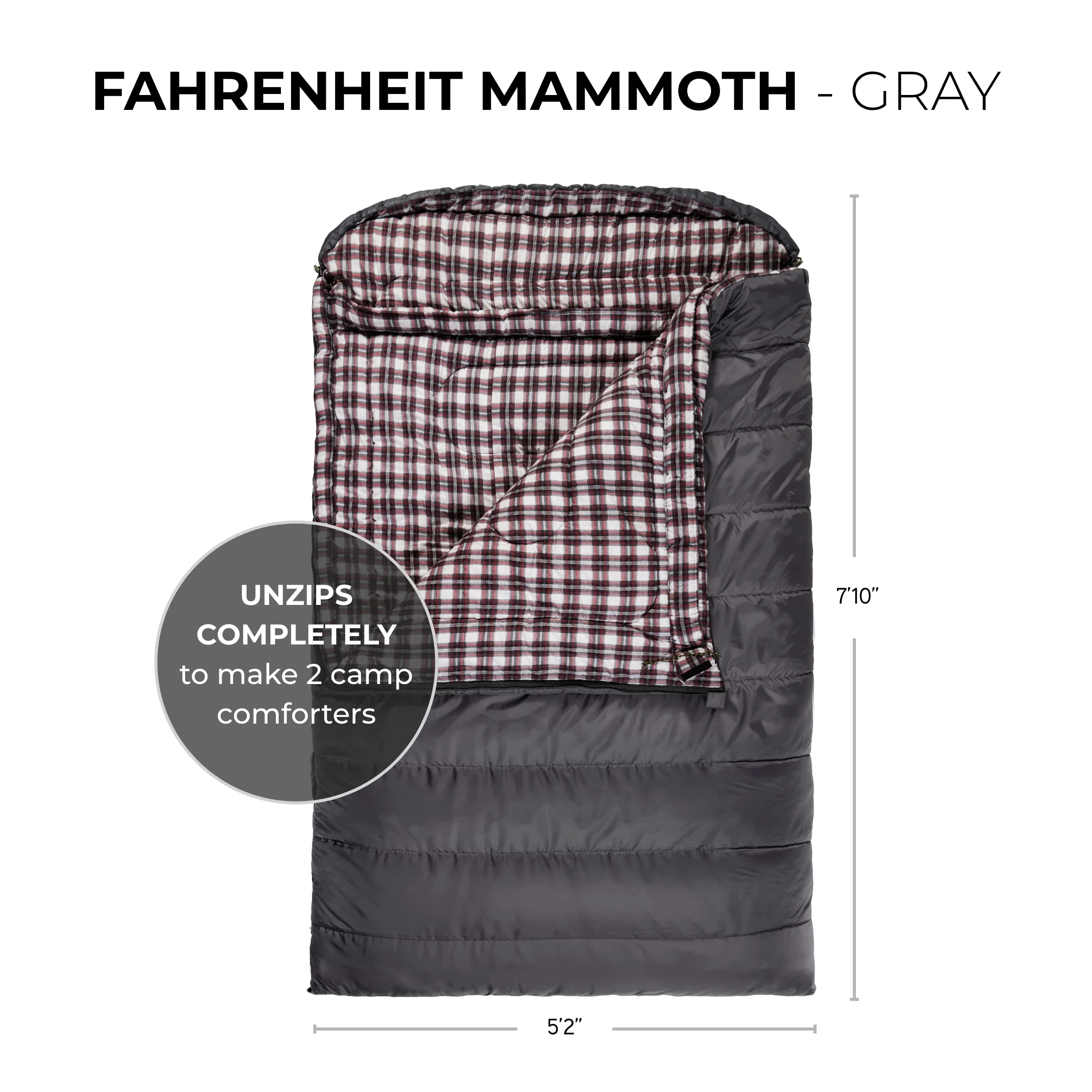 Teton Deportes Fahrenheit Mammoth Doble Saco de Dormir
