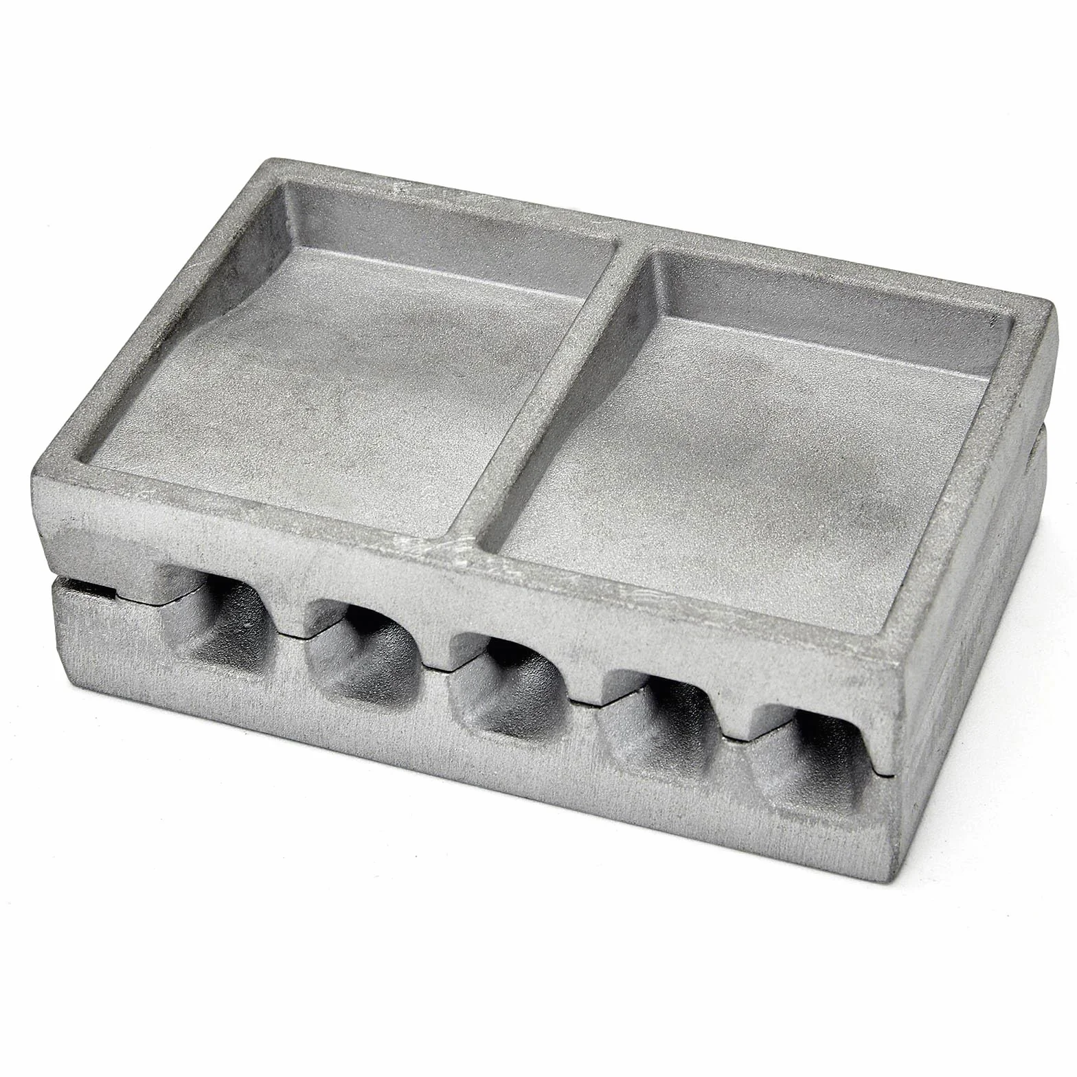 Molde para Fregadero de Banco con Hoja de Plomo de 1 kg | Moldes de peso de pesca con 5 cavidades de molde, 1 onza, 2 onzas, 85 g, sin mango