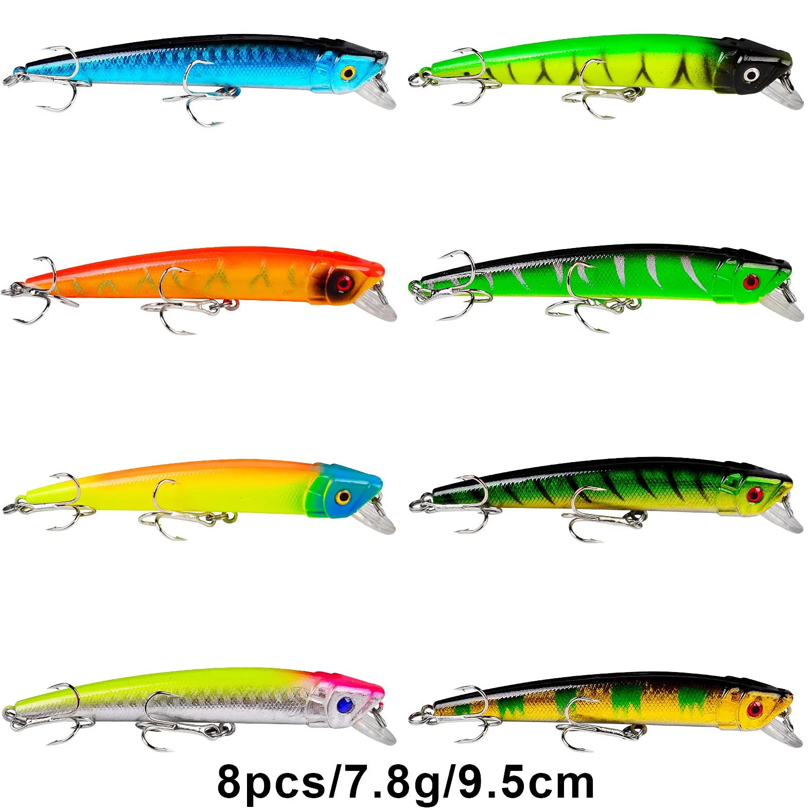 Señuelos de Pesca Tackle Kits Incluyendo plástico Duro lápiz de cebos VIB Crankbaits Metal Cuchara señuelos plomados Topwater señuelos Aparejos de Pesca Surtidos, Conjuntos, 006-43PCS