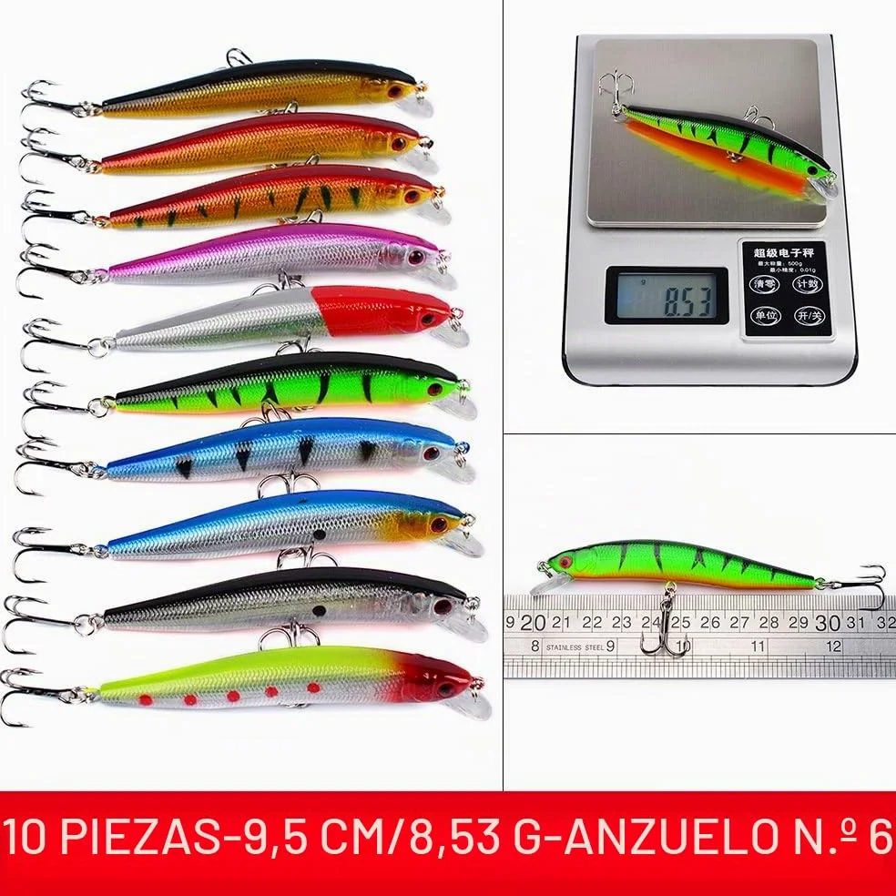 48PCS Cebo de Pesca Señuelos de Pesca con Ganchos Cebos Artificial Swimbait Manivela Cebo Cucharillas Pesca Accesorios Aparejos De Pesca para la Pesca #2