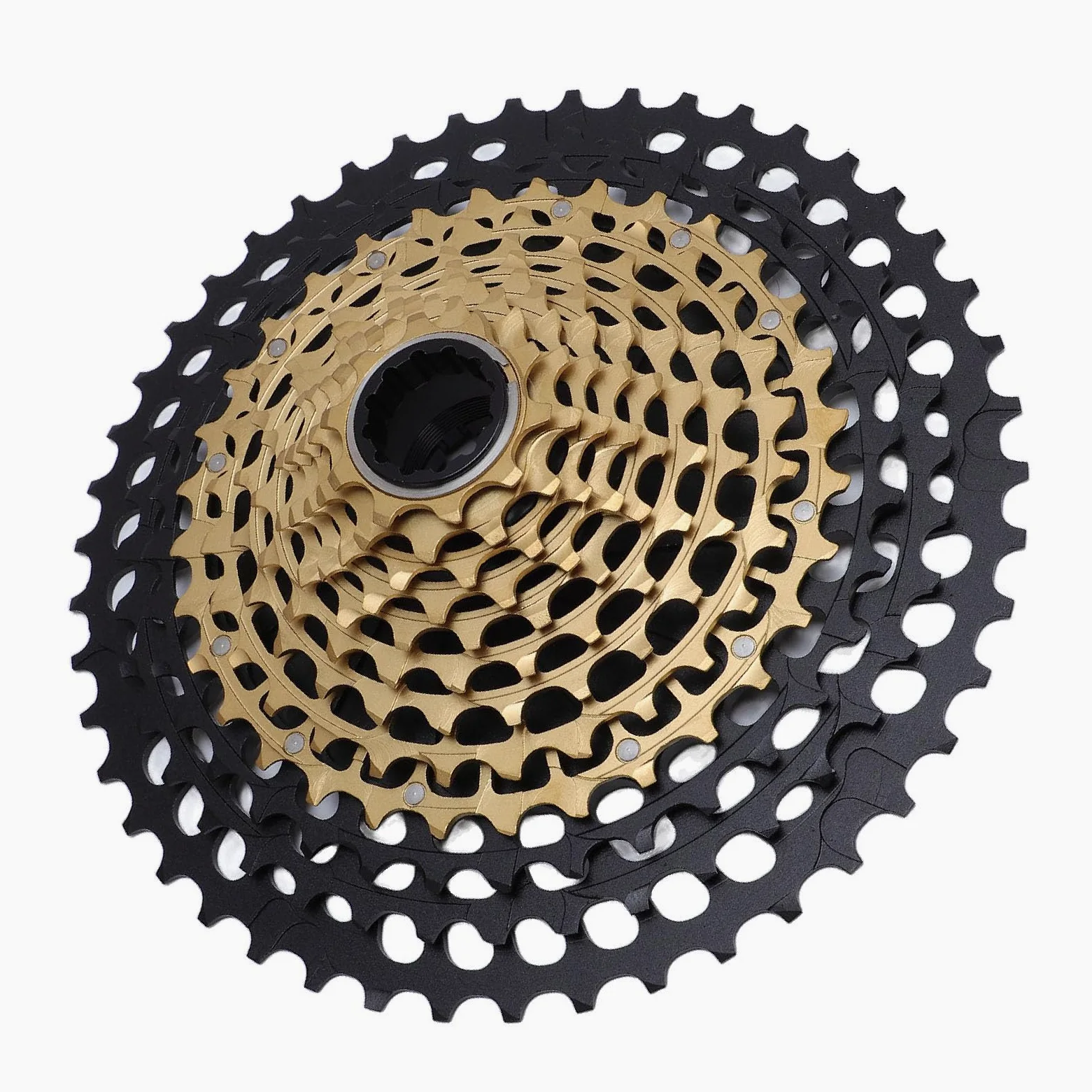 Pongnas Cassette de Bicicleta de Montaña de 12 Velocidades Compatible 10-46T CNC Aleación de Aluminio Hueca y Rueda de Acero para Trail Enduro Actualización de Transmisión Ligera