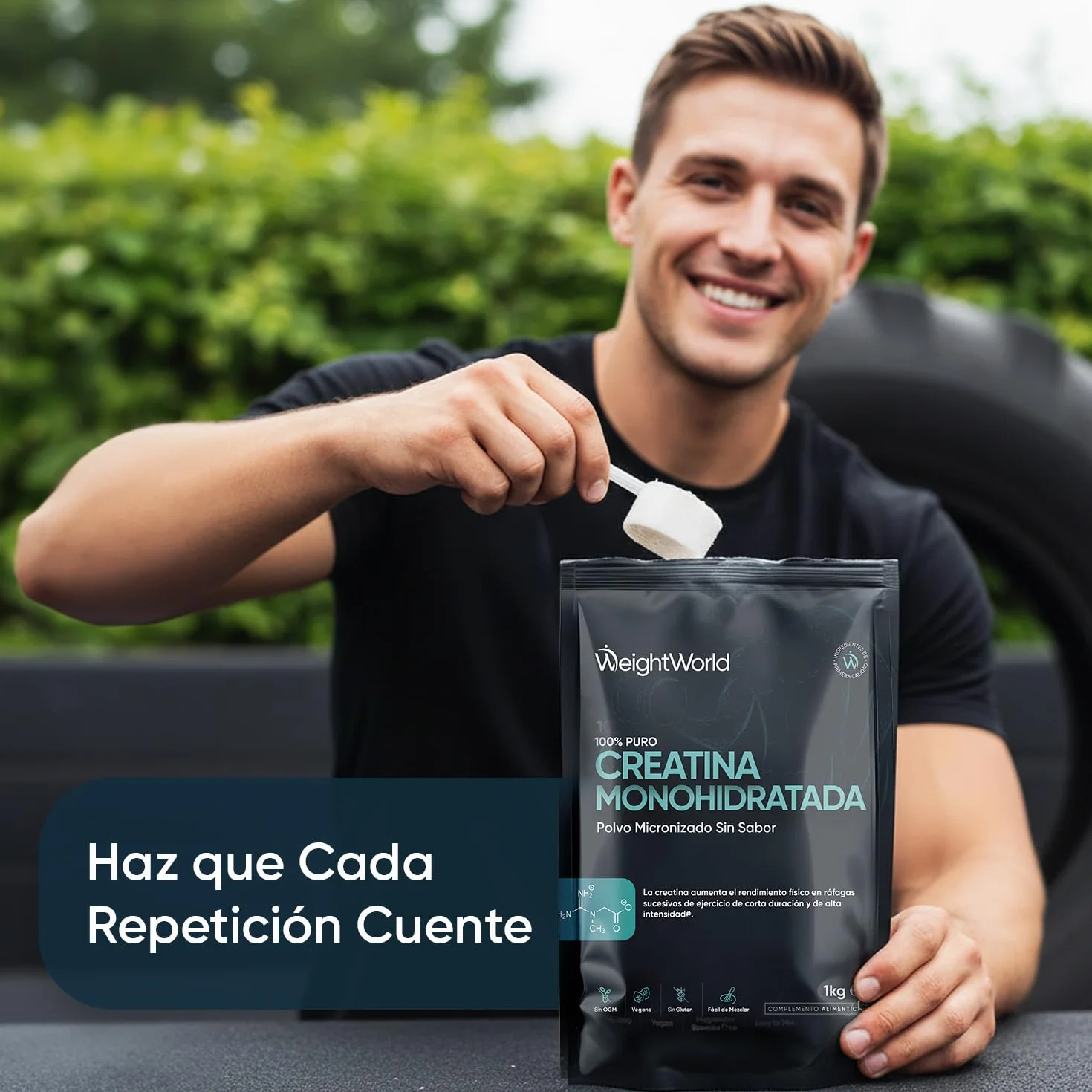 Creatina Monohidratada en Polvo 1kg 100% Puro Malla 200 Micronizada Sin Sabor Vegana