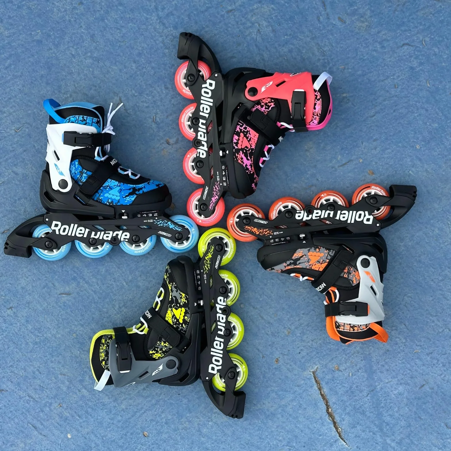 Rollerblade Micro Blade SL - Patines en línea 2025, Color Negro y Azul