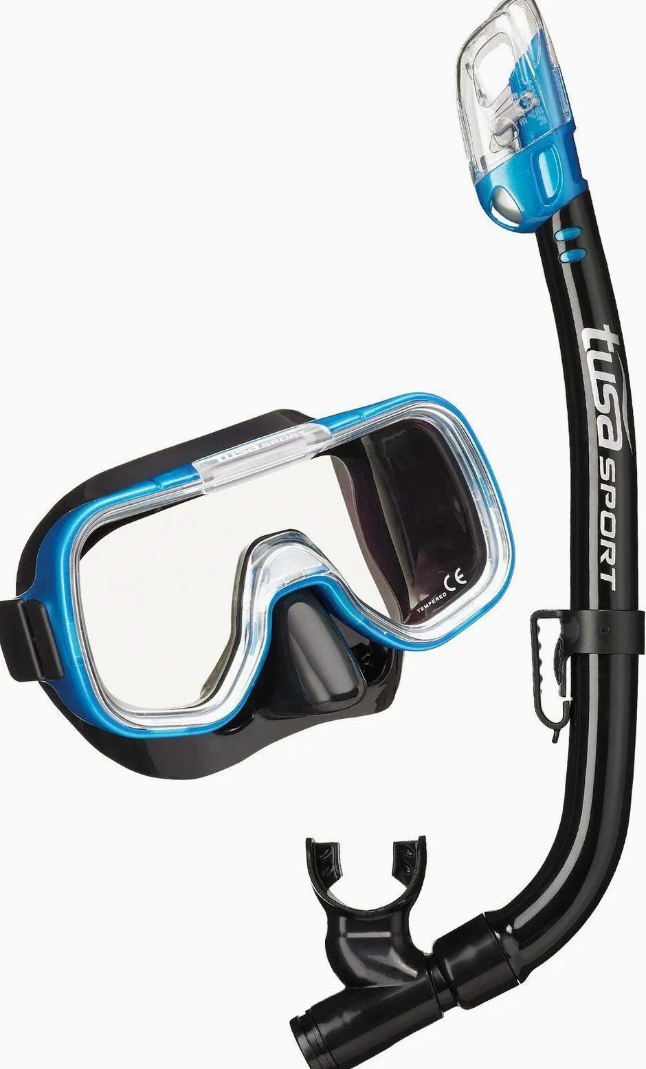 Tusa Mini Kleio Junior Máscara y Esnórquel de Buceo - Color a elección (azul/negro)